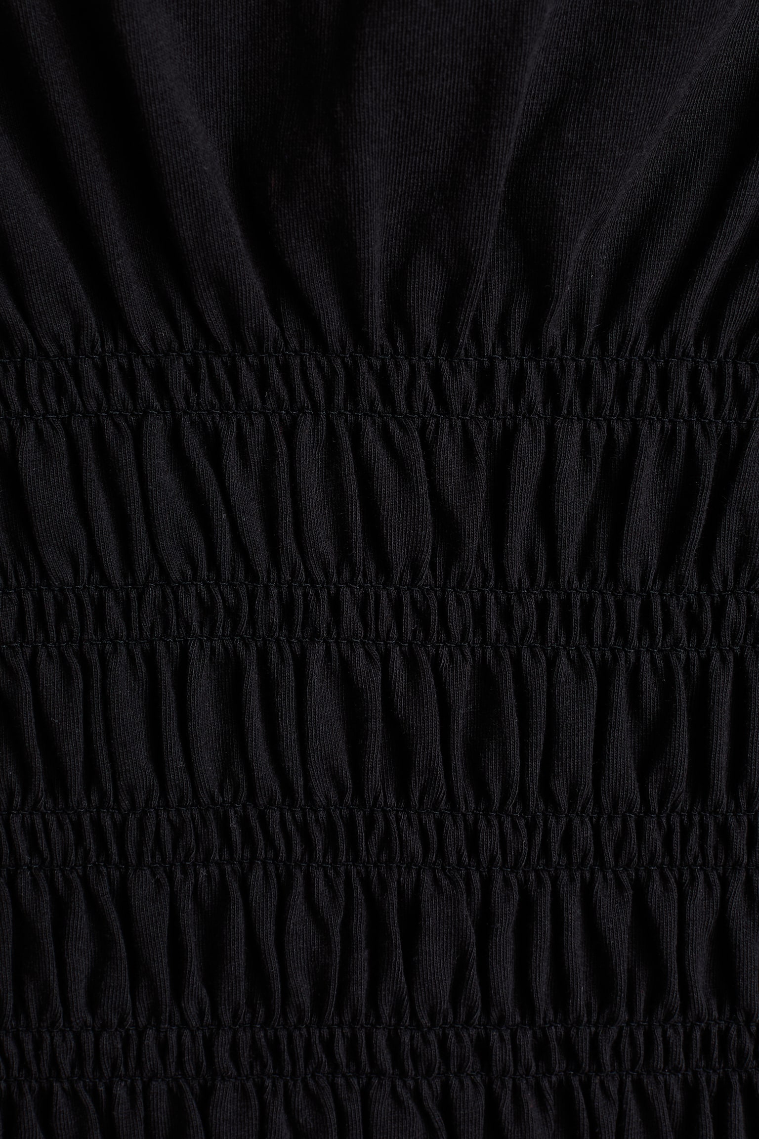 T-shirt smocké - Noir/Jaune pâle/Blanc - 4