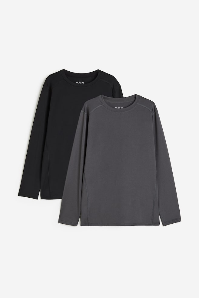Lot de 2 T-shirts de sport DryMove™ - Noir/gris foncé - 2
