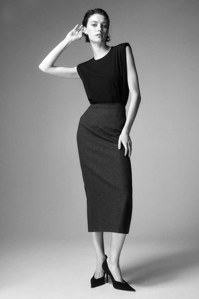 Column skirt - Dark grey - 1