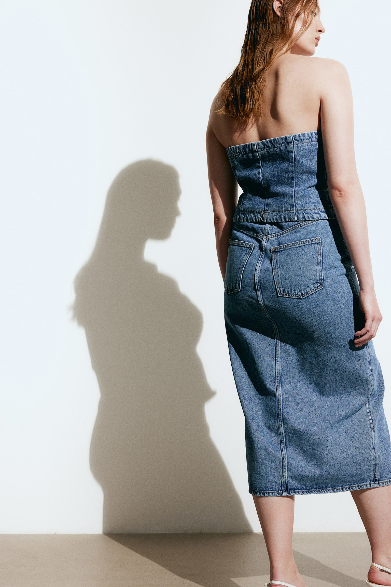 Denim Bandeau Top - Denim blue - 4