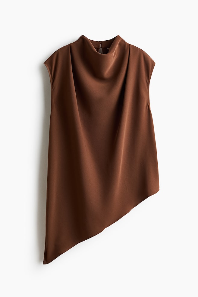 Asymmetric Top - Brown/Cream/Black/patterned/Beige/leopard print - 1