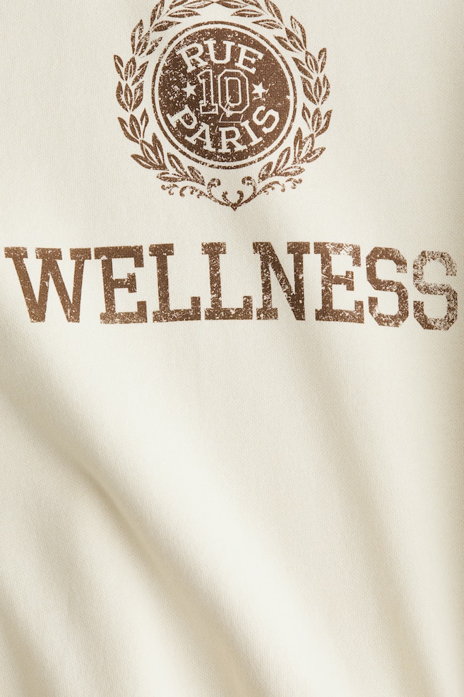 Sweatshirt mit Motiv-Hellbeige/Wellness - 3