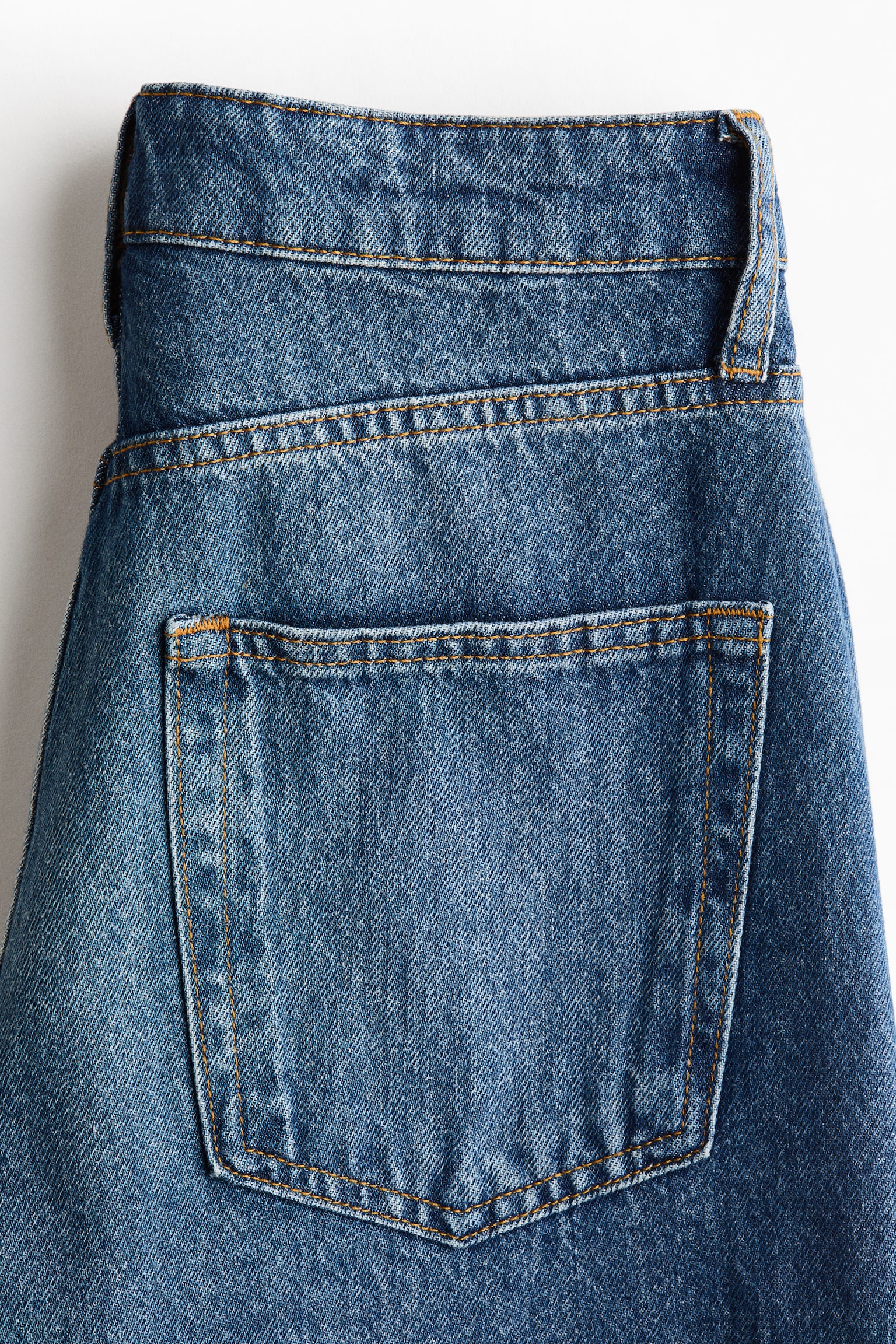 Женские джинсы H&M Wide High Waist Ankle, цвет: Тёмный джинсовый синий — фото 5