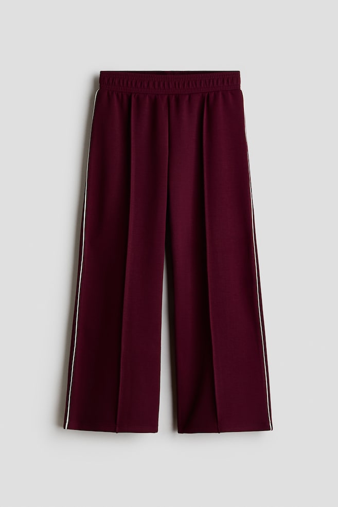 Wide-Leg Scuba Joggers - Dark red - 1