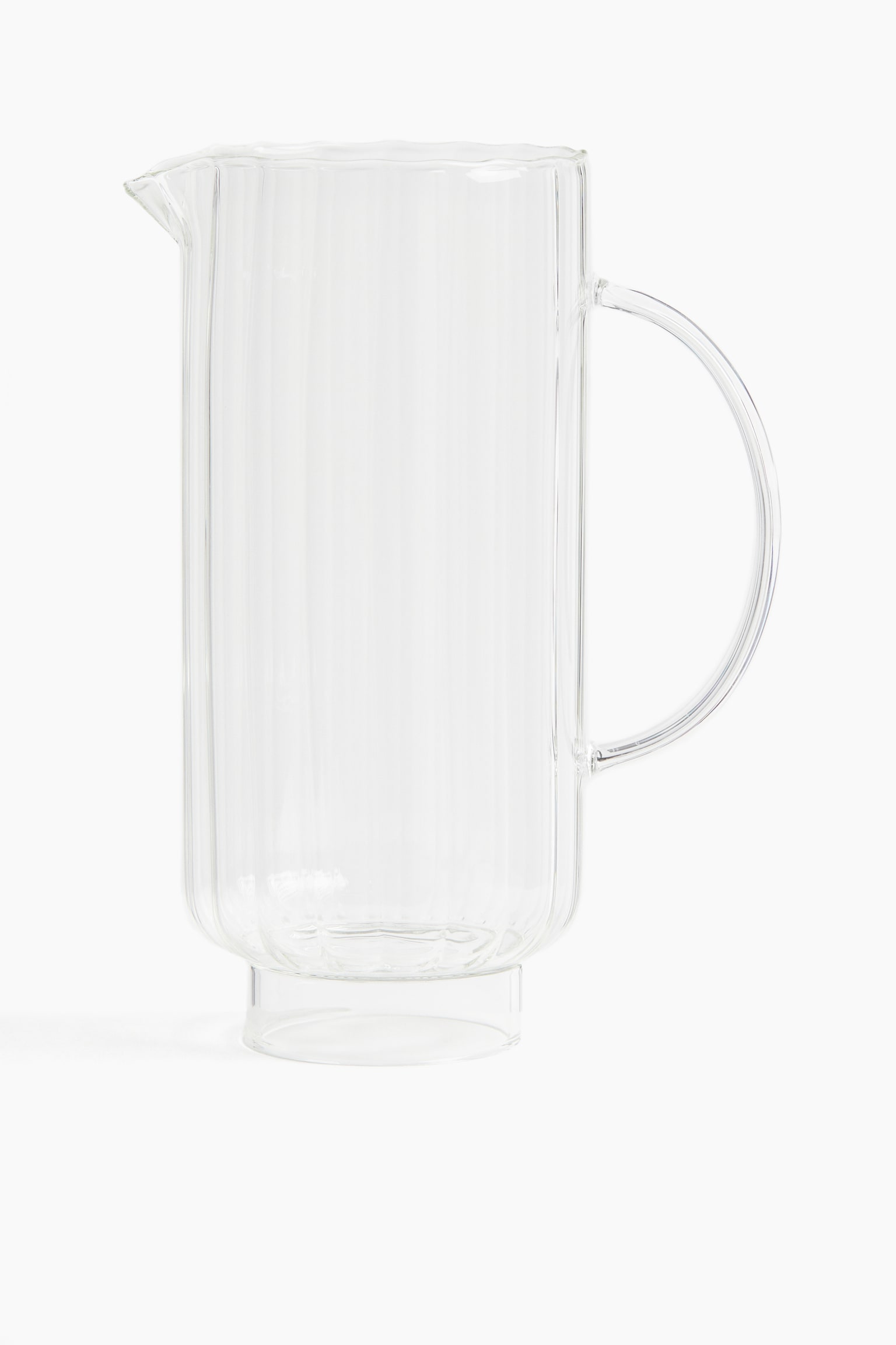 Fluted glass carafe - Transparent