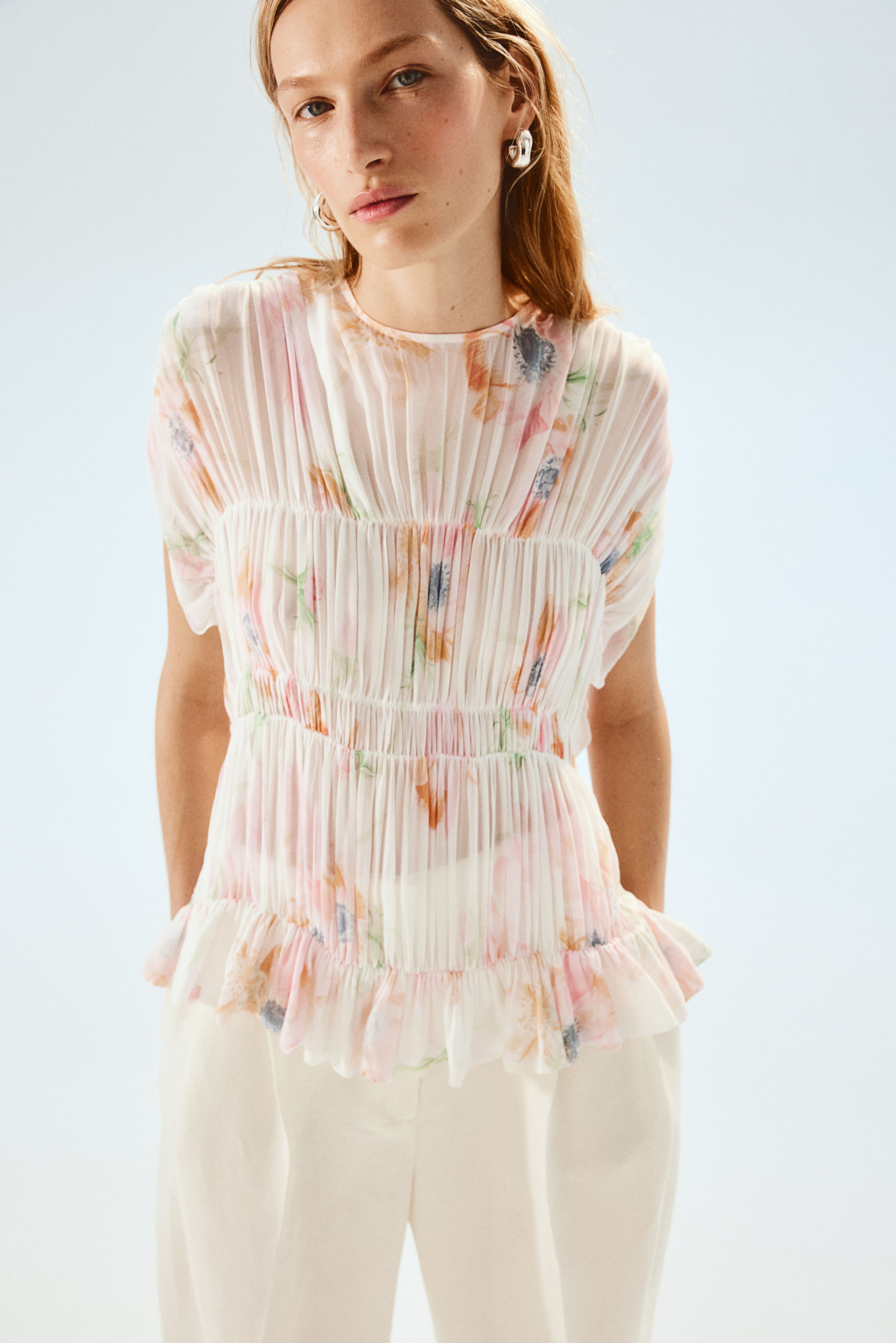 Ruffled Collar Blouses | Ladies | H&M CA