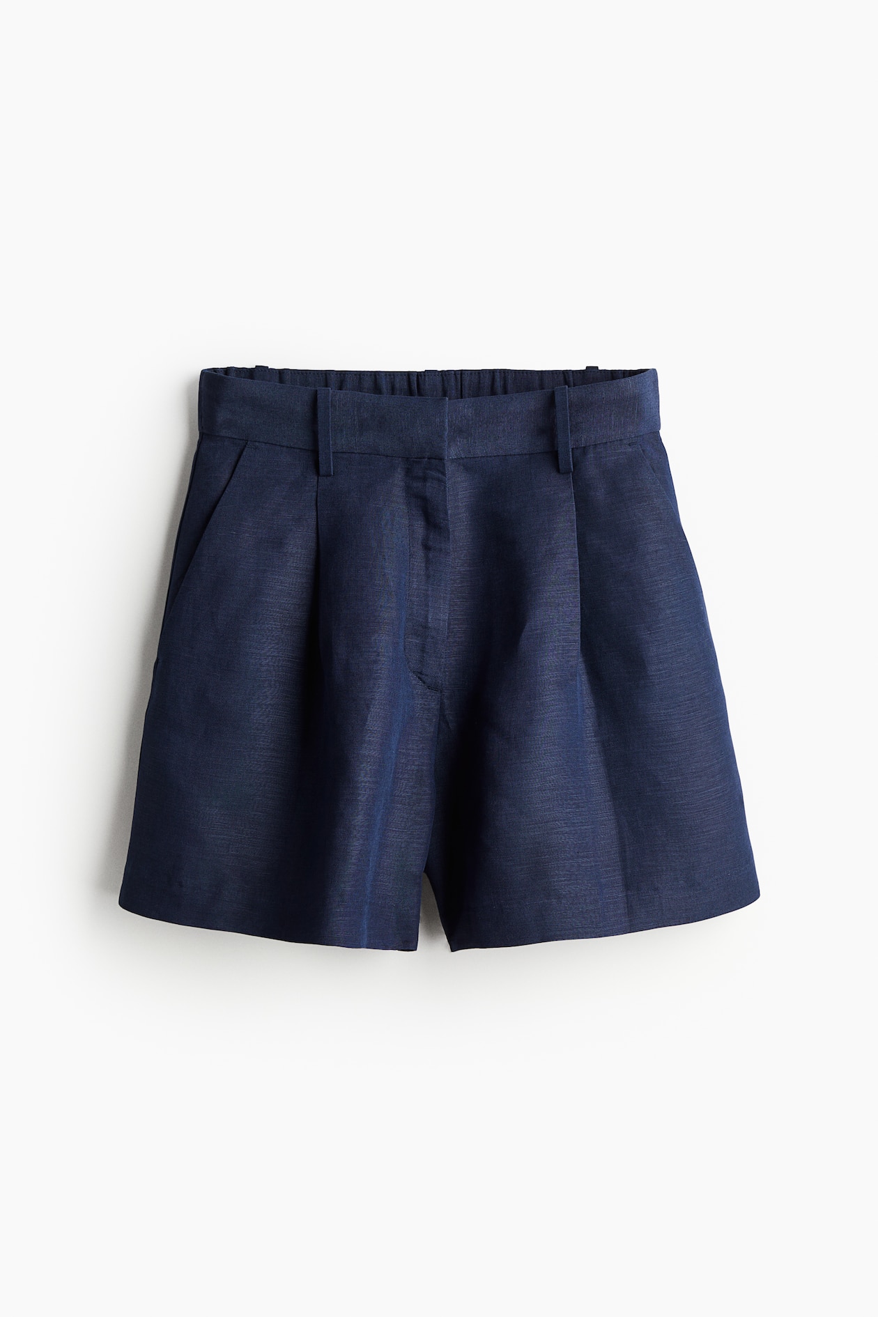 Linen Blend Shorts Navy blue Ladies H&M AU