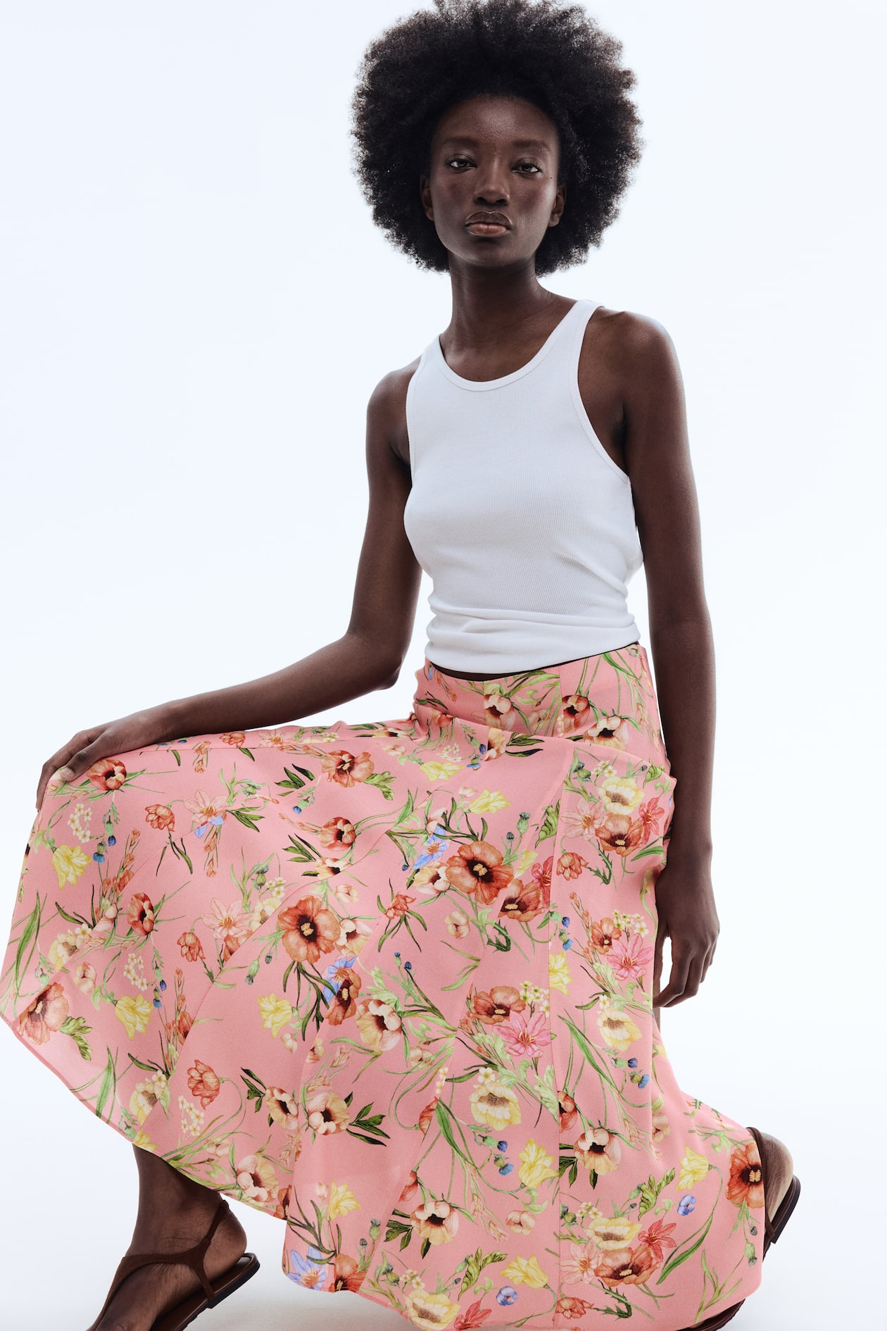 Pleated Viscose Skirt - image 4