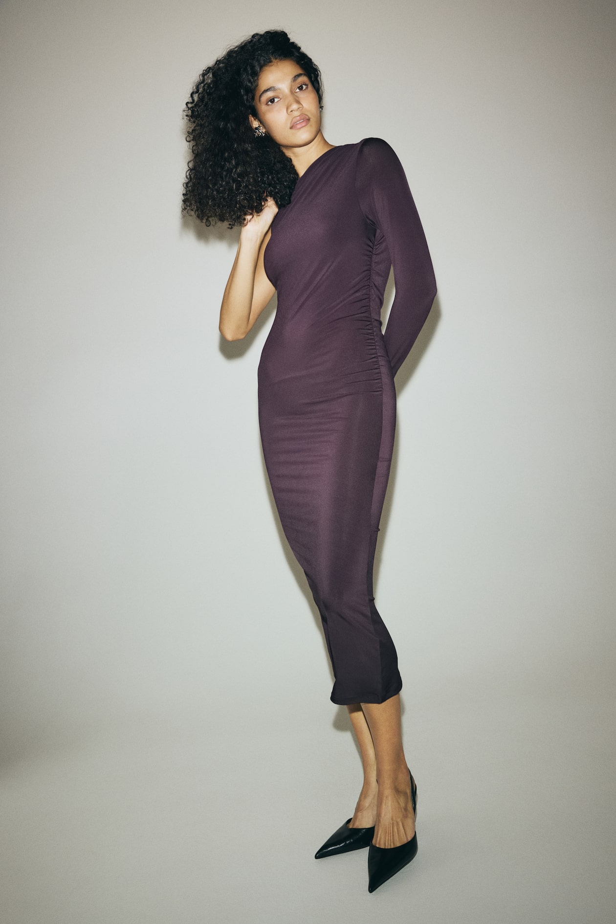Draped One-Shoulder Dress - image 4