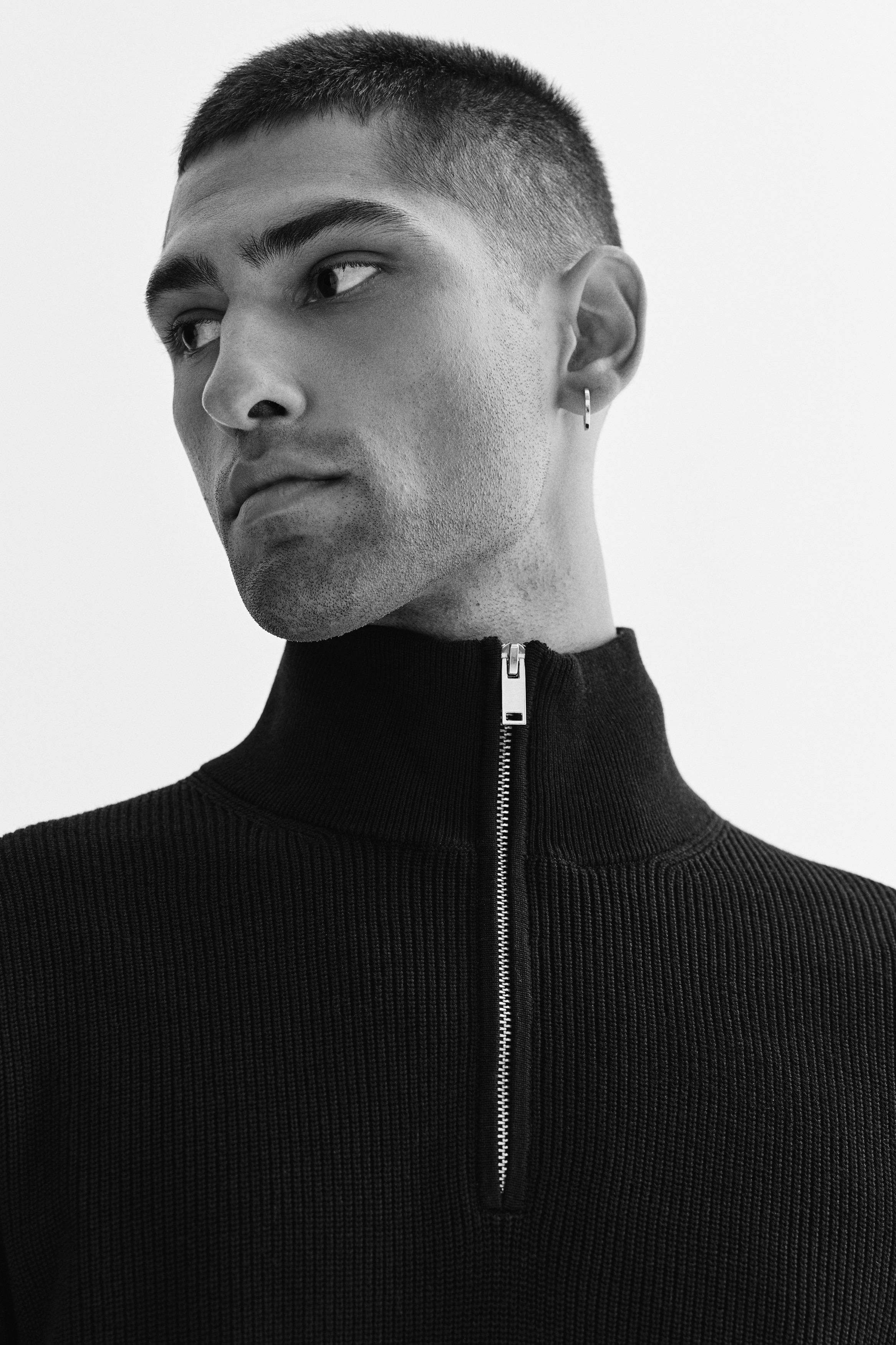Regular Fit Zip-top jumper