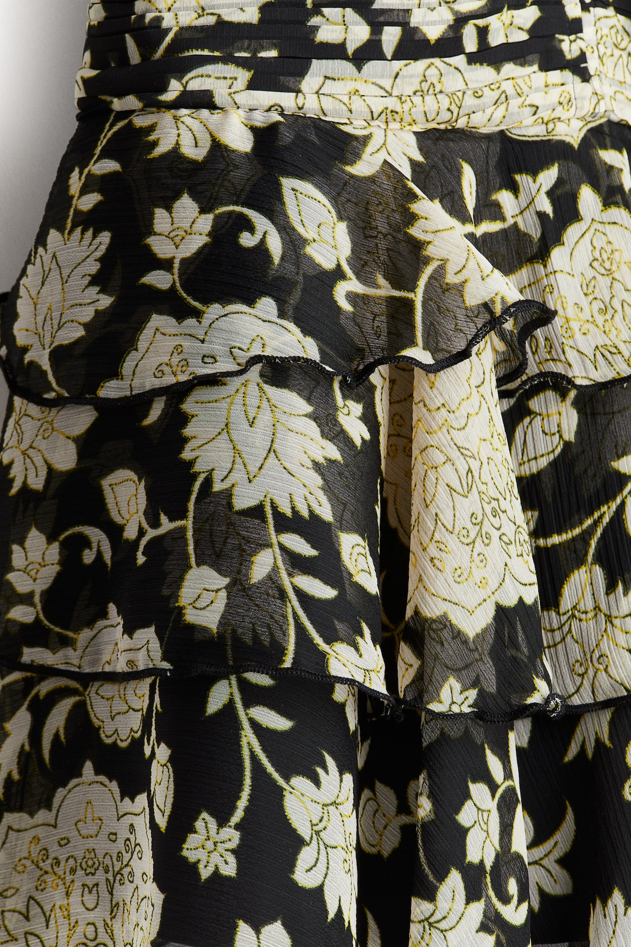Chiffon Dress with Tiered Skirt - image 2