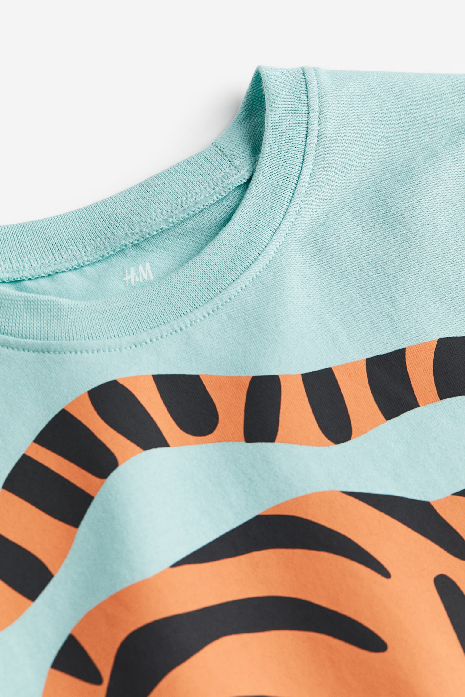 Cotton Tee - Turquoise/Tiger/Light green/Crocodile - 2