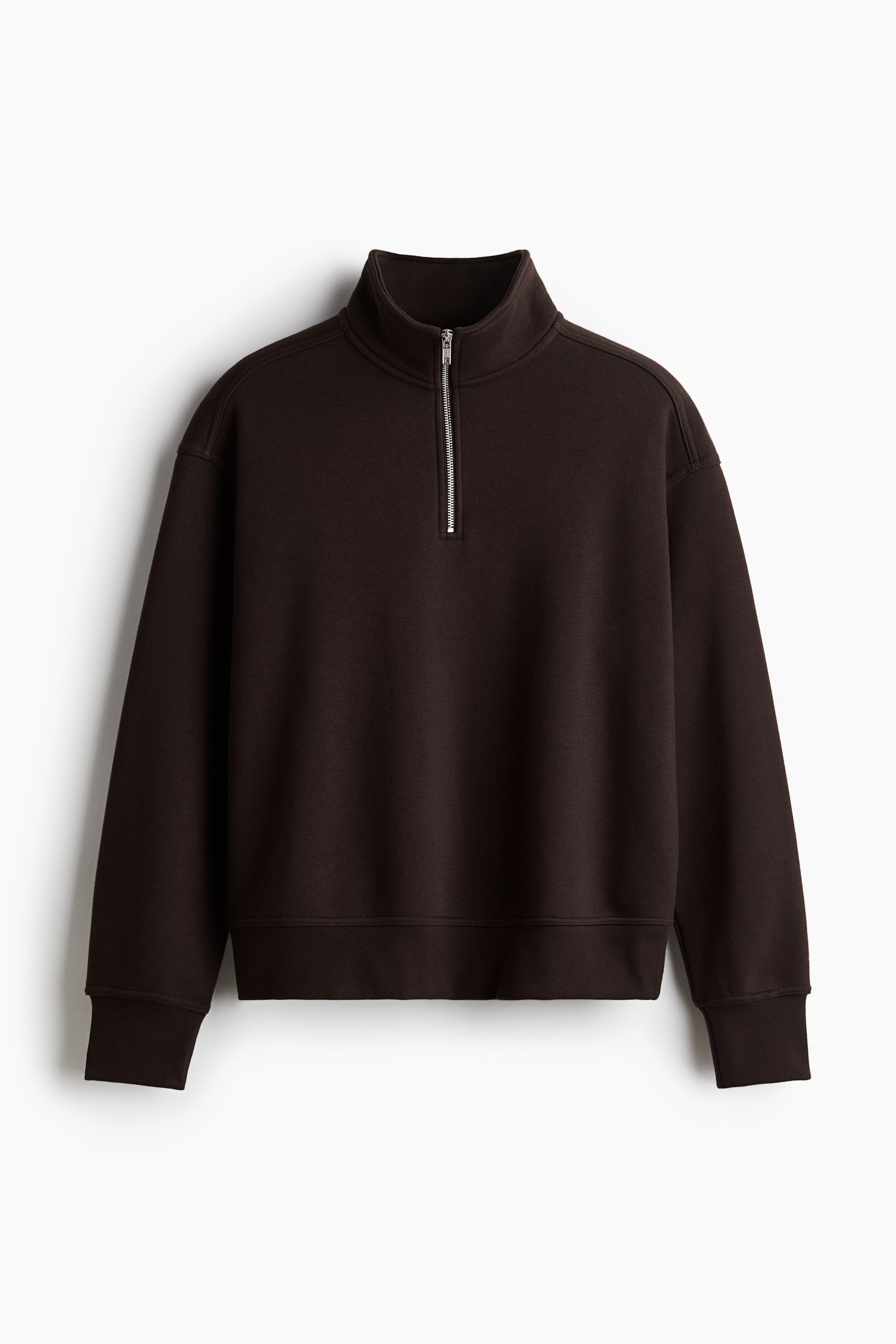 Loose Fit Zip-top sweatshirt - Dark brown - Men | H&M GB 5