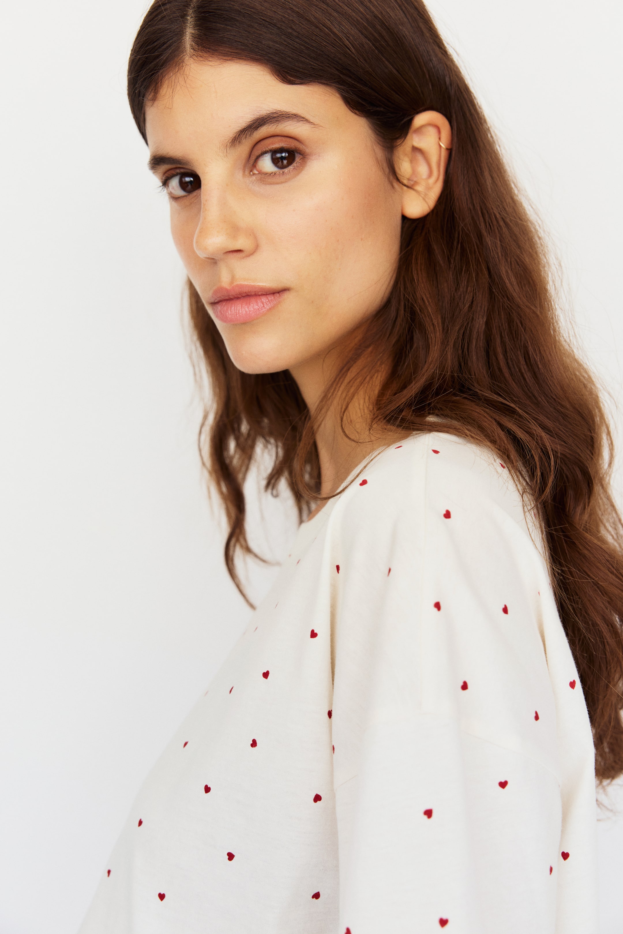 Grösseres Bild ansehen: MAMA Before & After Baumwollpyjama - Weiss/Herzen - DAMEN | H&M CH 4