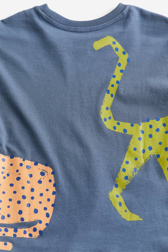 3-pack printed cotton tops - Turquoise/Animals - 3