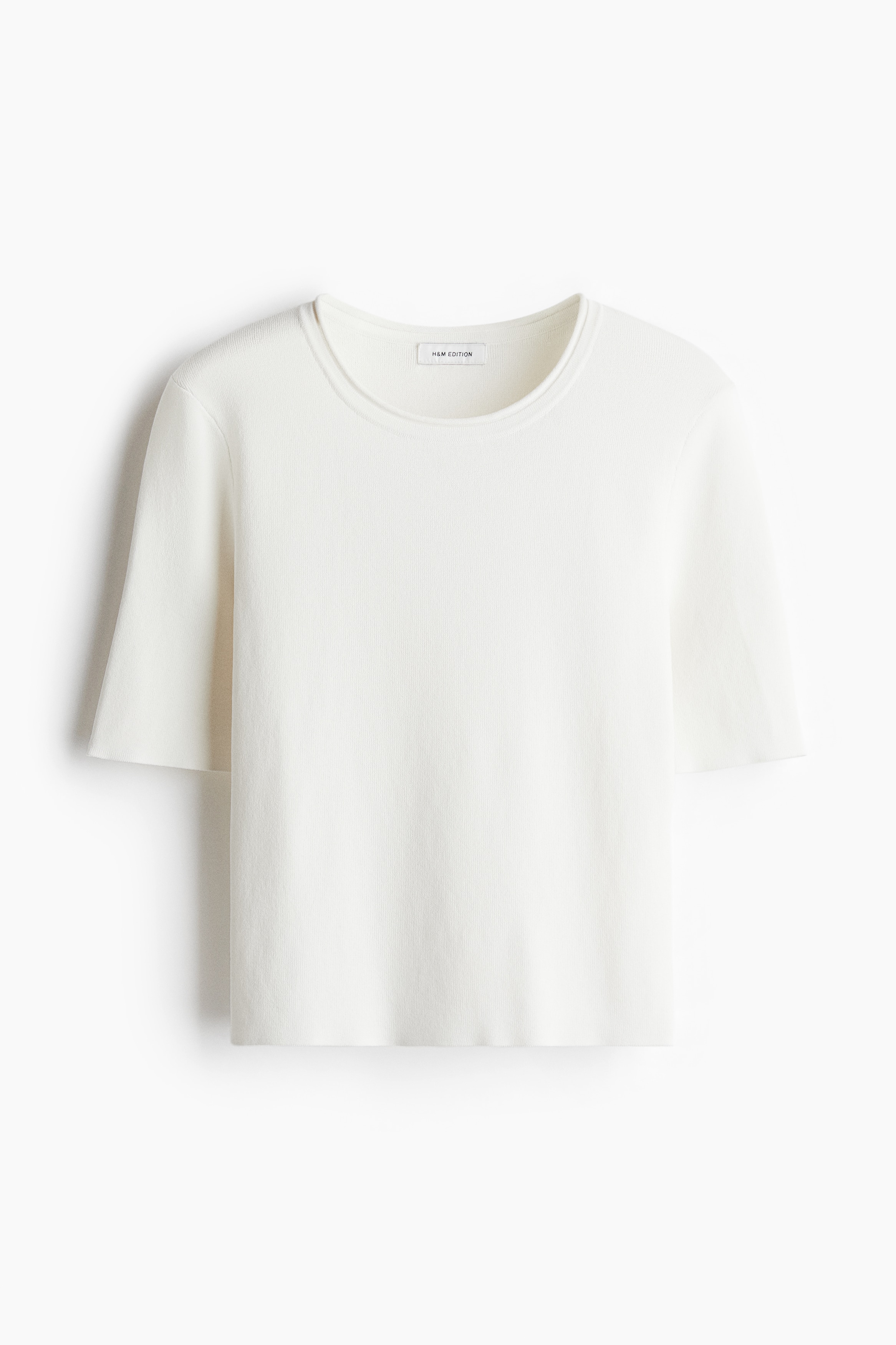Fine Knit Tee - White/Black/Rust red/Red