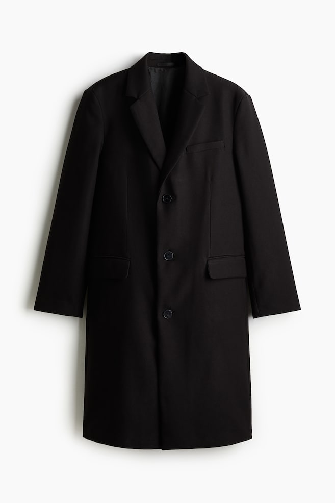 Abrigo Regular Fit - Negro/Beige grisáceo claro - 1