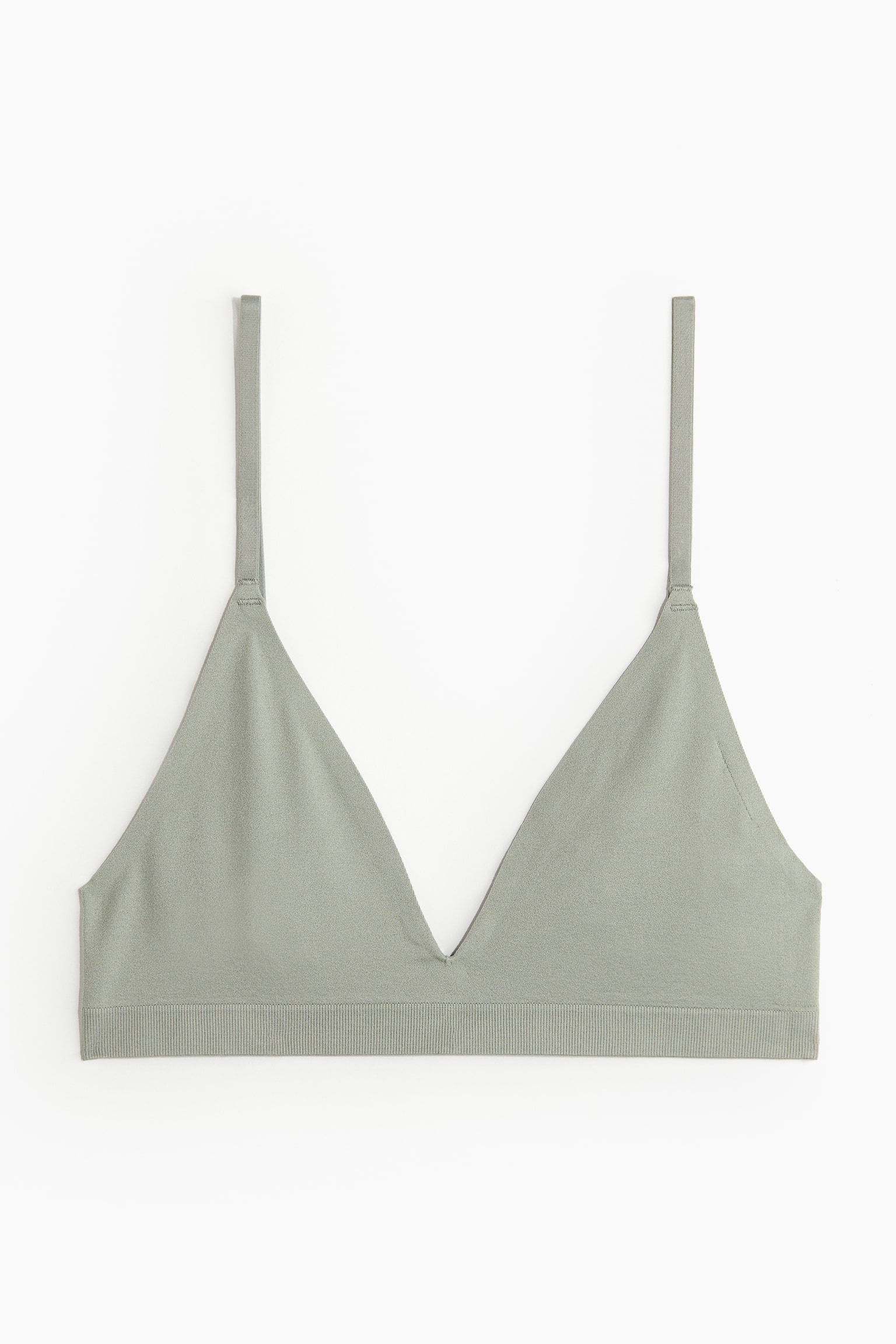 Seamless soft bra - Light khaki green/Beige - 1