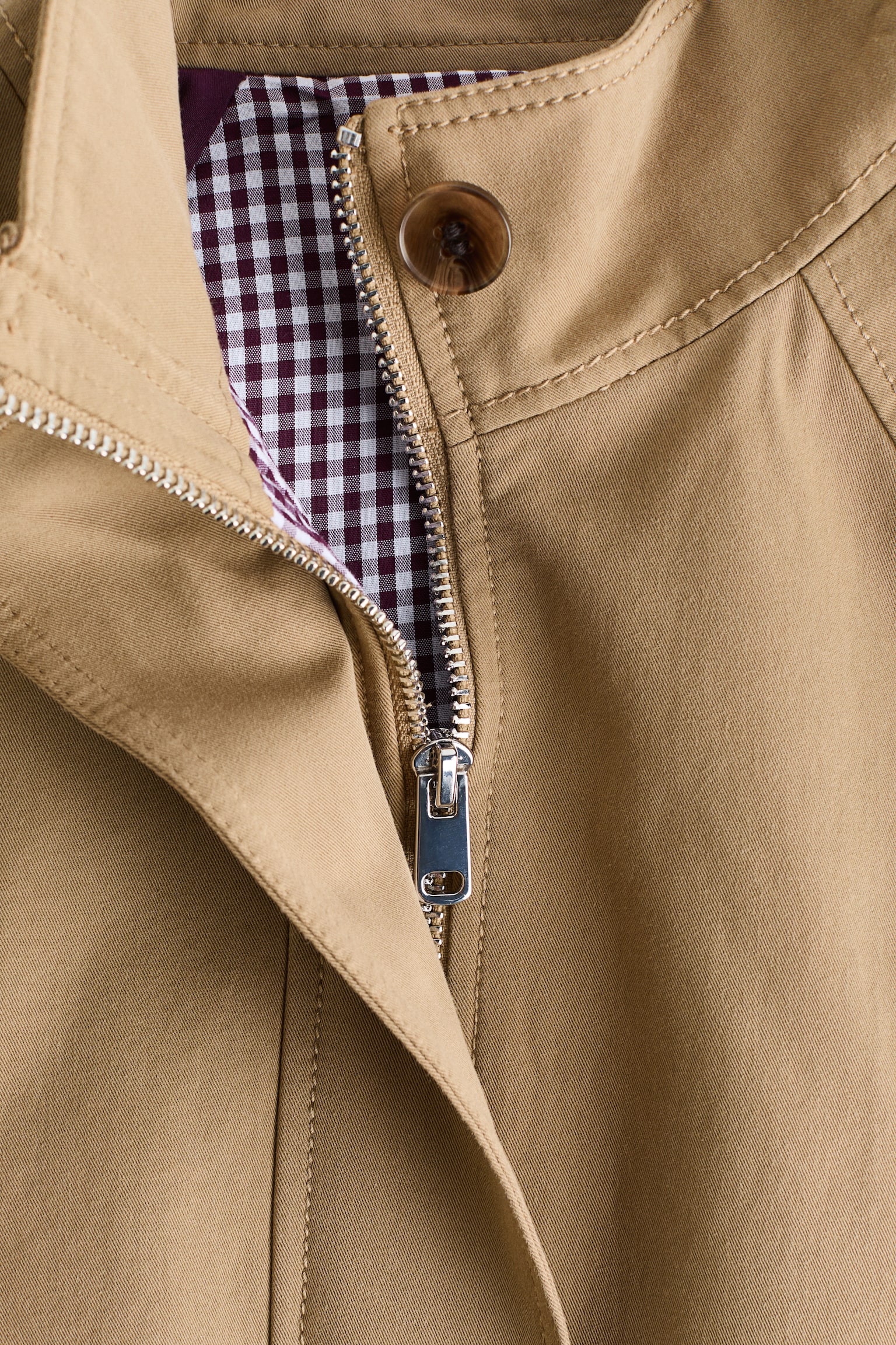 Cotton twill jacket - Dark beige/Brown - 3