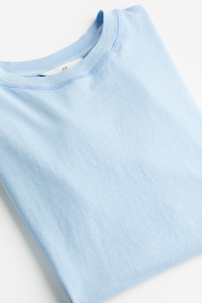 Washed-look T-shirt - Light blue - 3
