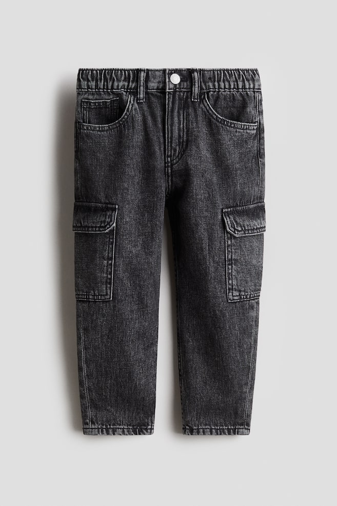 Relaxed Tapered Fit Jeans - Dark grey/Denim blue/Dark denim blue - 1