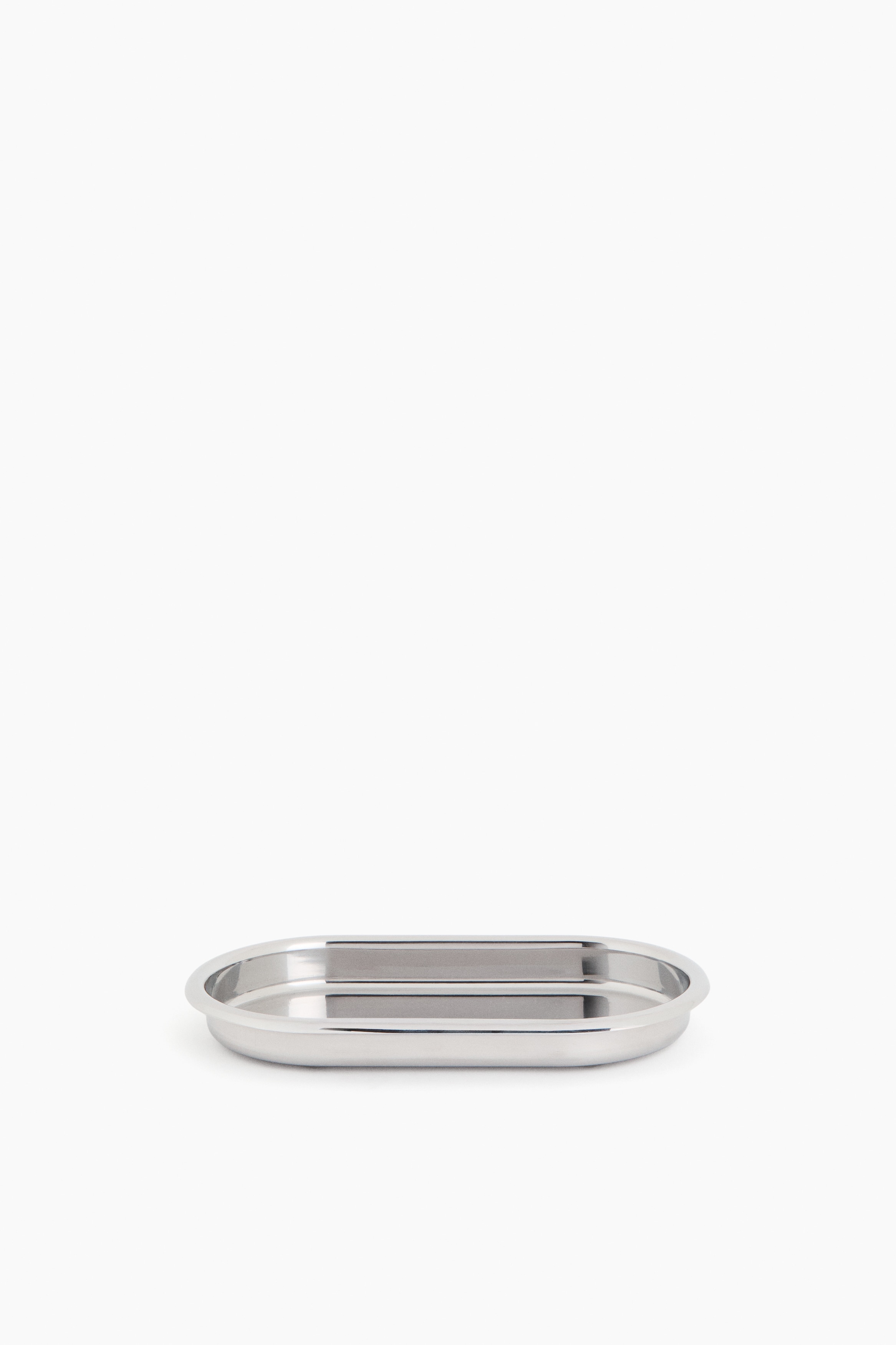 Small Stainless Steel Tray - Silver-colored