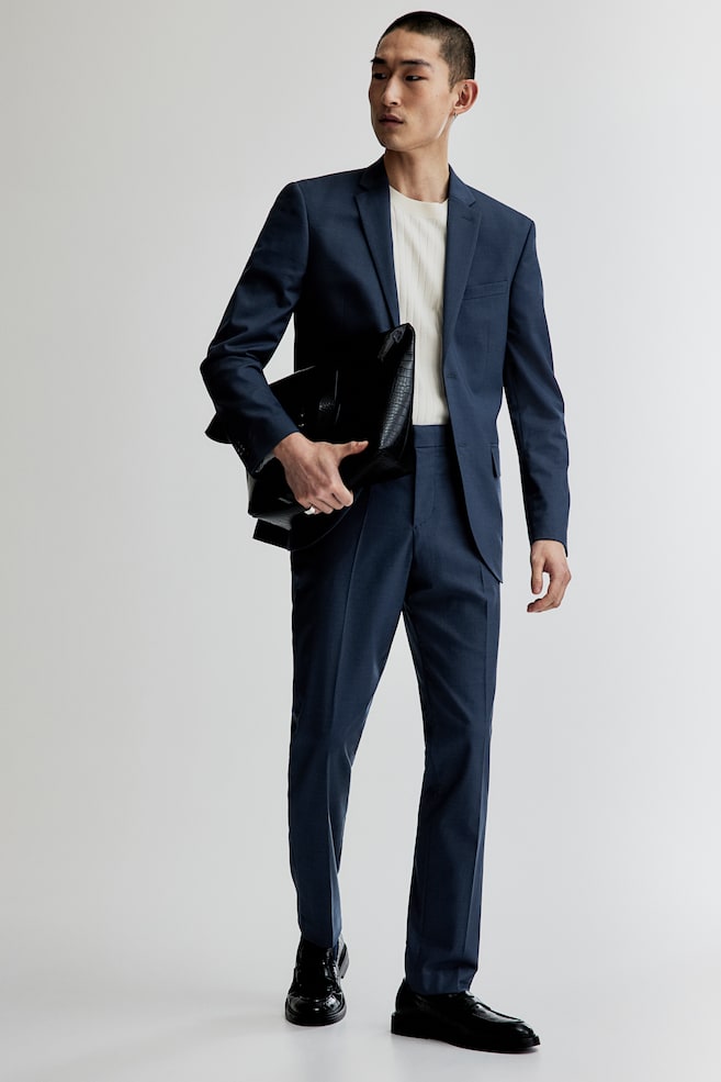 Slim Fit Suit Pants - Dark blue/Black/Light beige/Navy blue/Dark gray-green/Dark gray melange/Dark gray/Dark blue/Beige/checked - 1