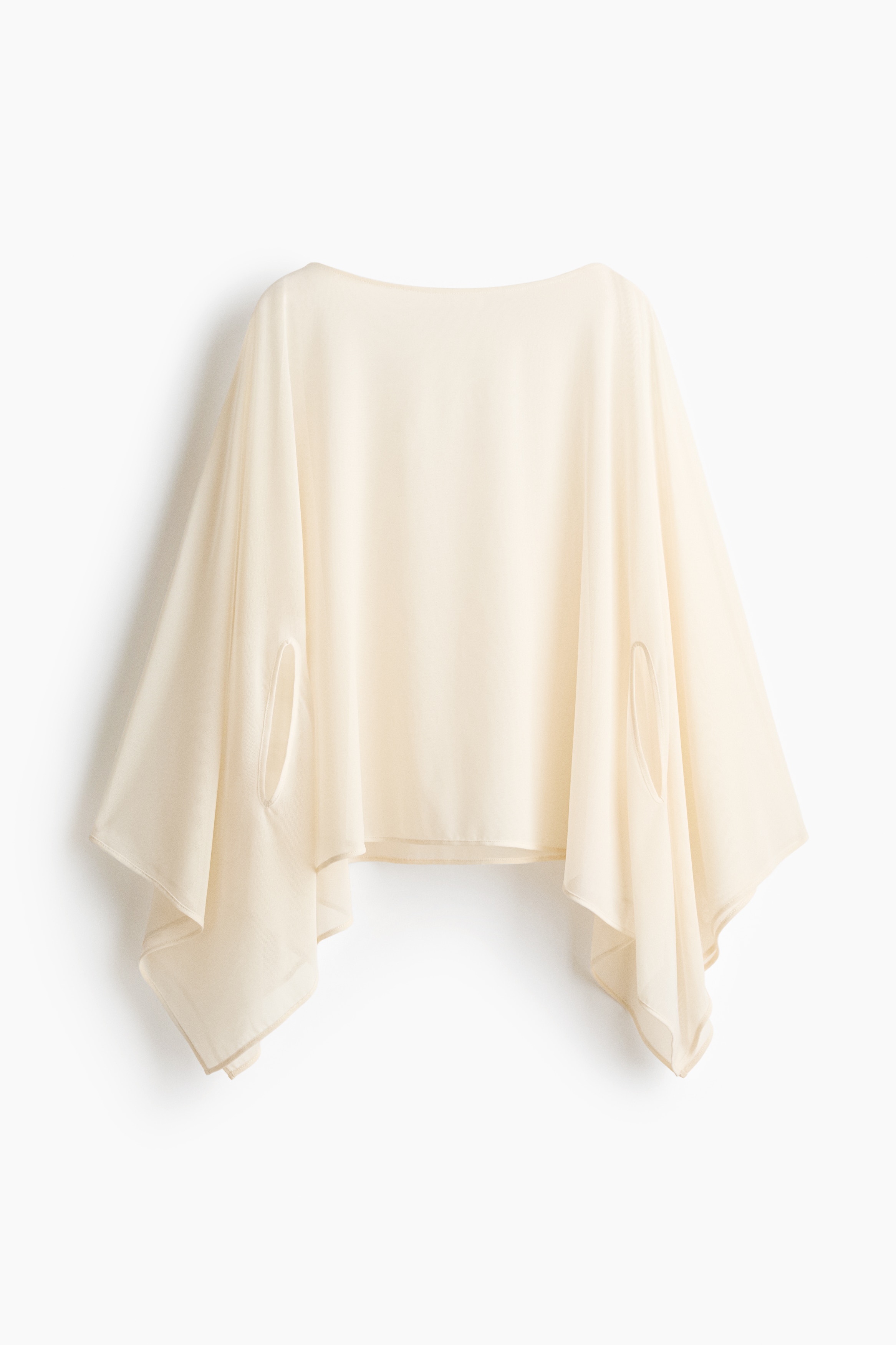 Mantella in tulle - Crema/Nero