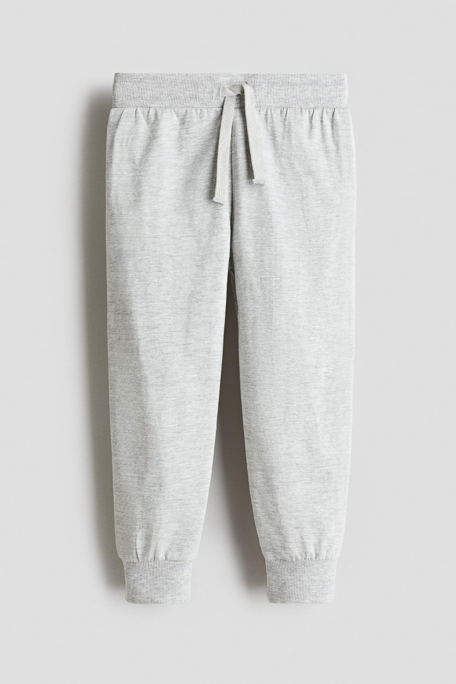Детские брюки H&M Jersey Joggers, цвет: Светлый серый меланжевый — фото 1