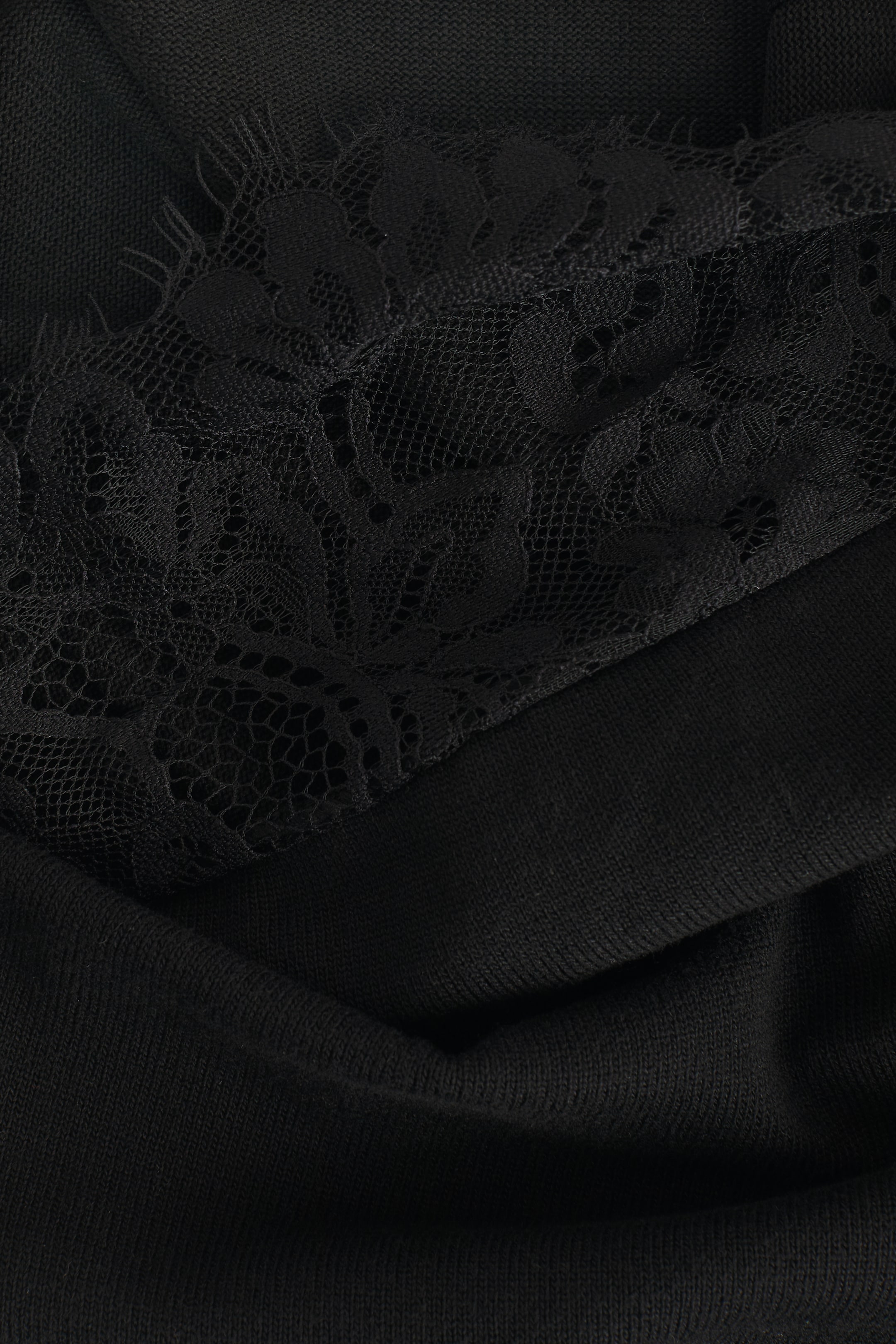 Visa större bild: Klänning med spetskant - Svart - DAM | H&M FI 5