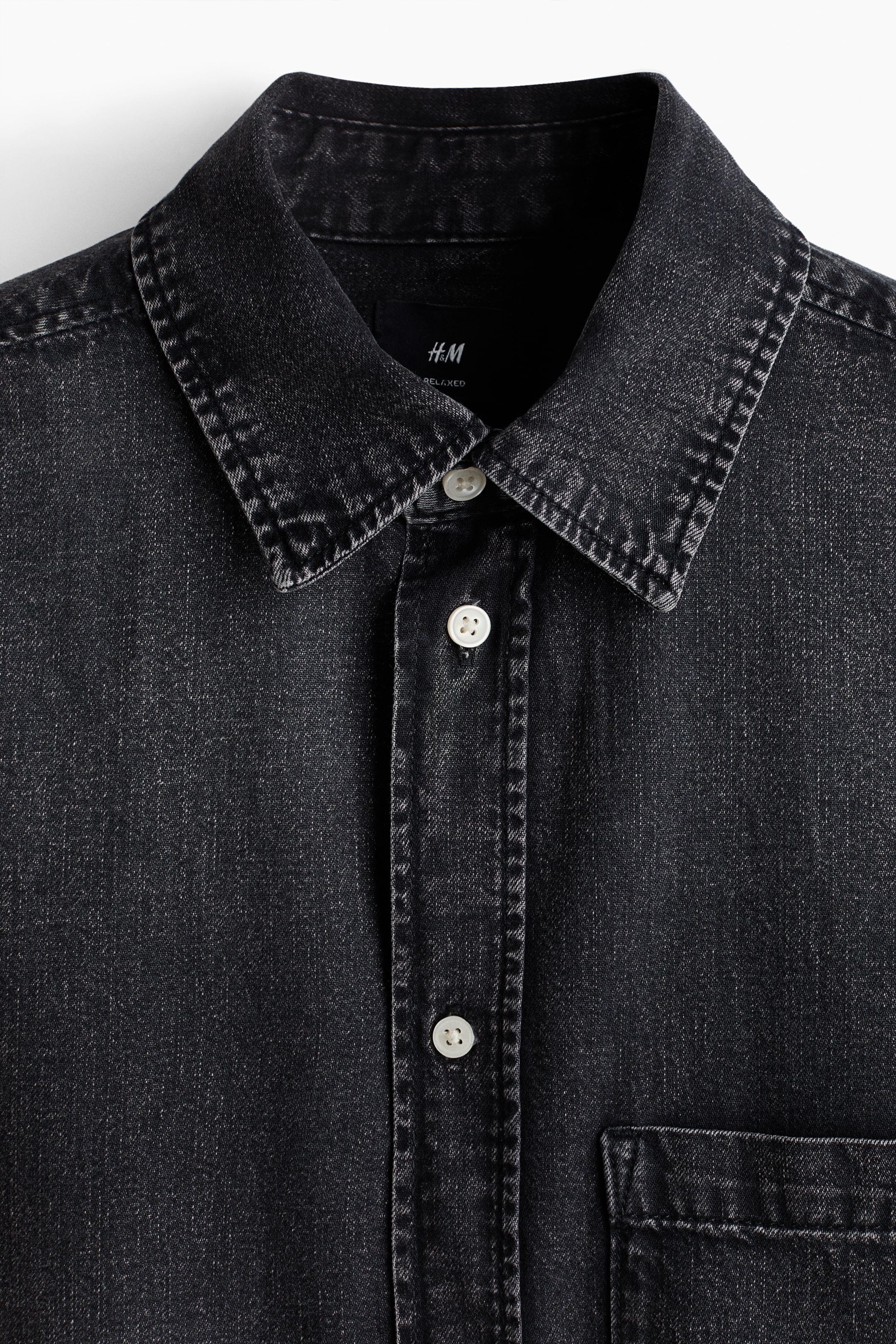 Relaxed-Fit Short-Sleeved Denim Shirt