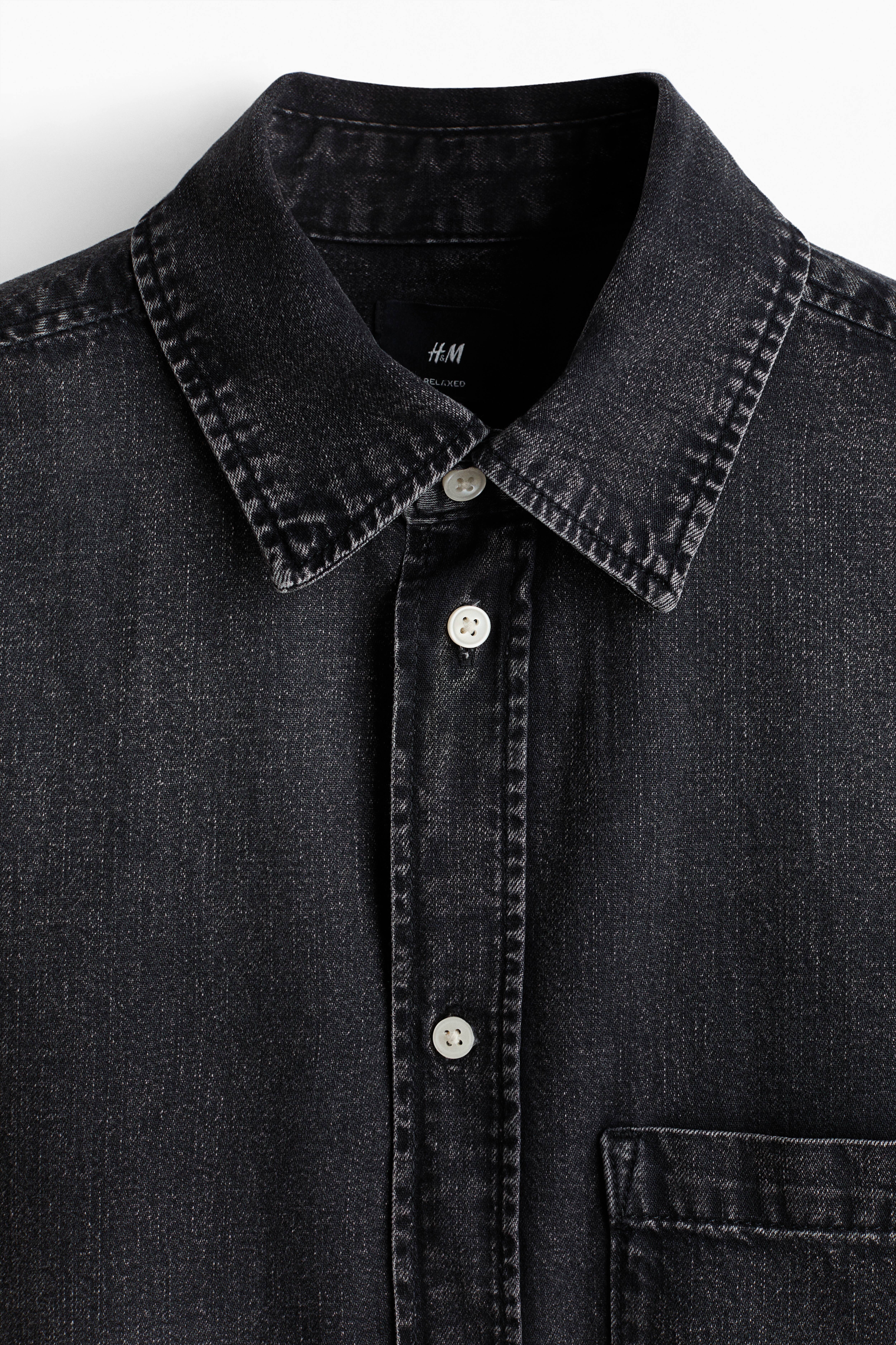 Relaxed-Fit Short-Sleeved Denim Shirt