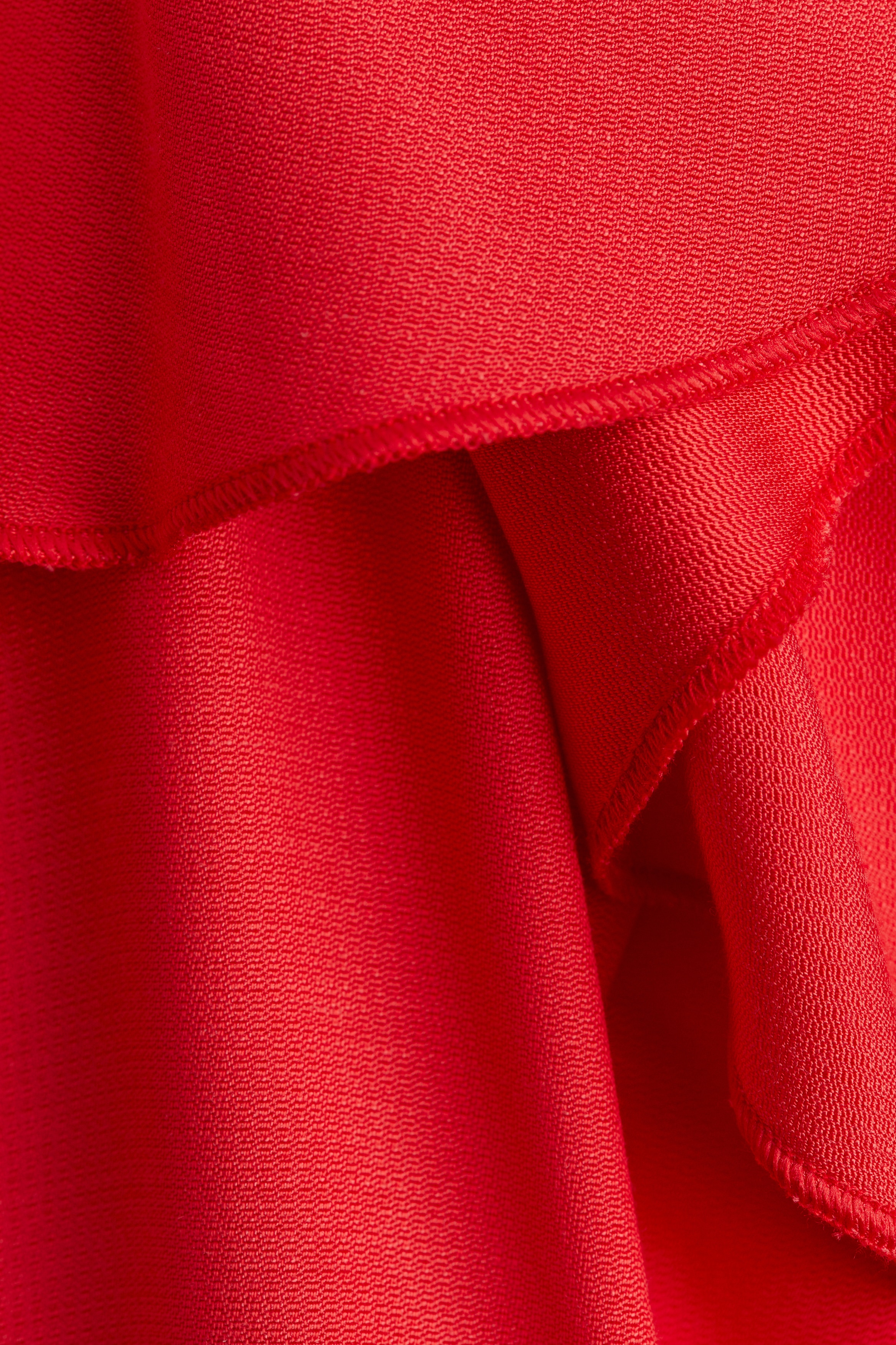 Flounce-trimmed slip dress