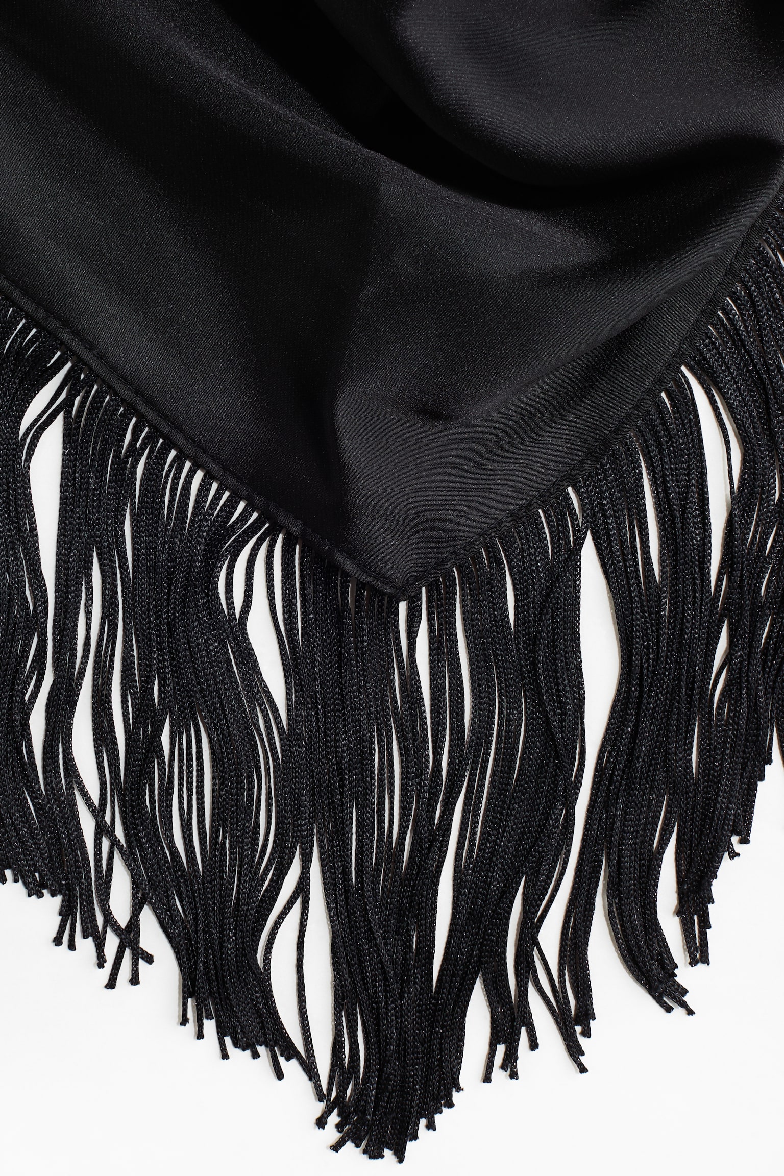 Женский шарф H&M Fringed Triangle, цвет: Чёрный — фото 2