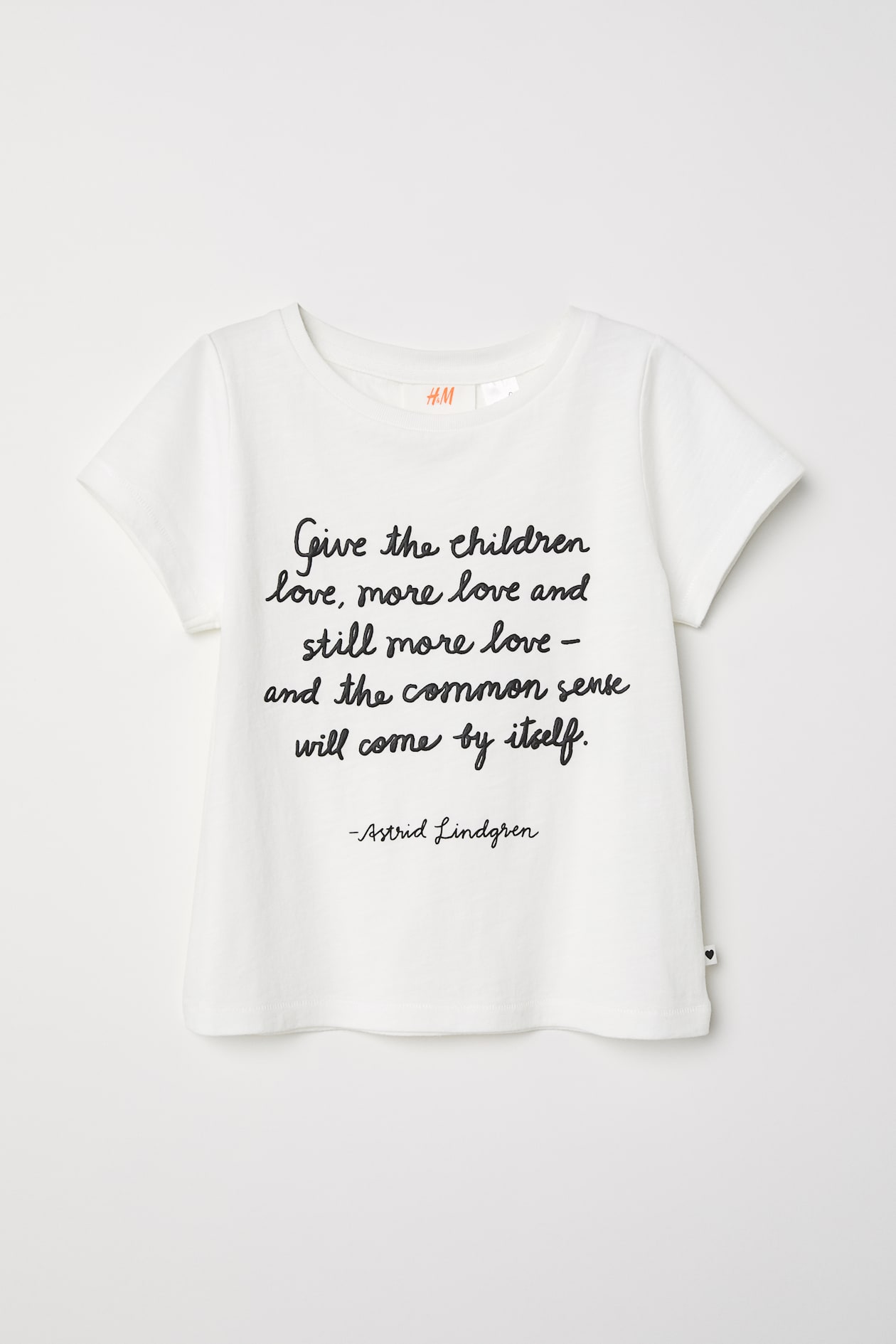 Text-print T-shirt - Short sleeve - White/Astrid Lindgren - Kids | H&M GB