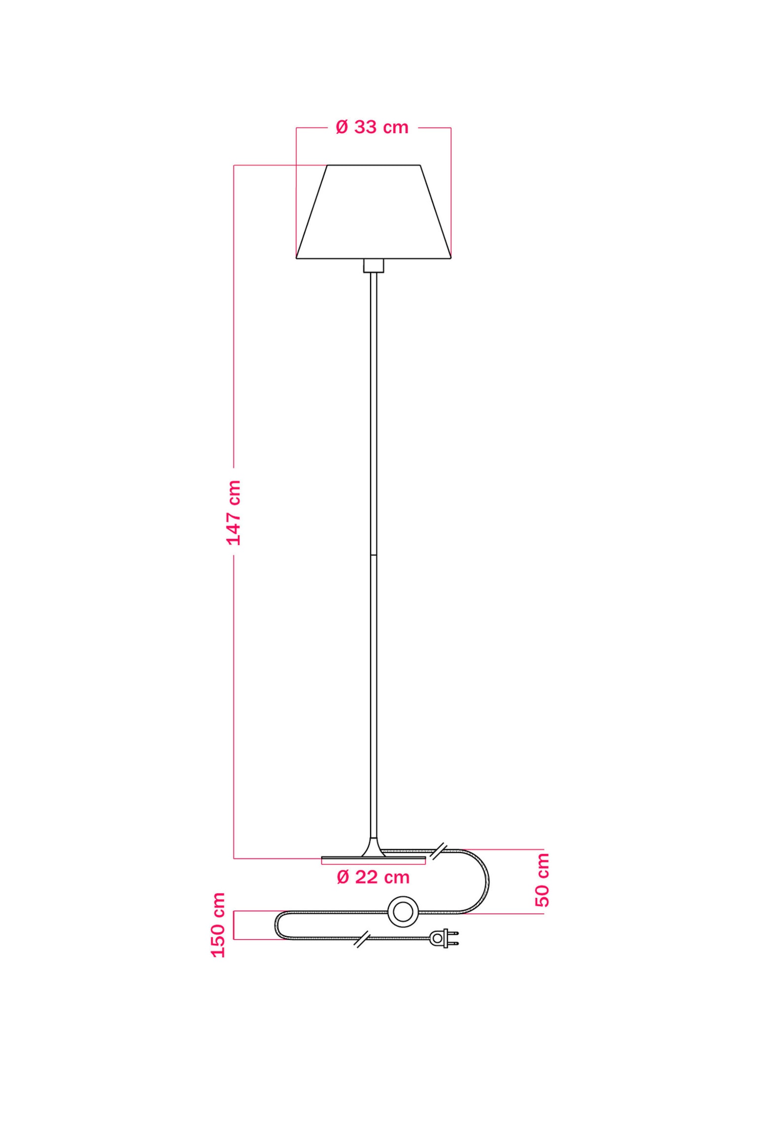 Lampe Magnétique Sur Pied Avec Abat-jour - Noir - 4