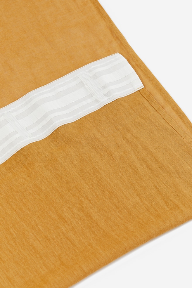 1-pack wide linen-blend curtain length - Gul/Hvid/Lys gråbeige - 3