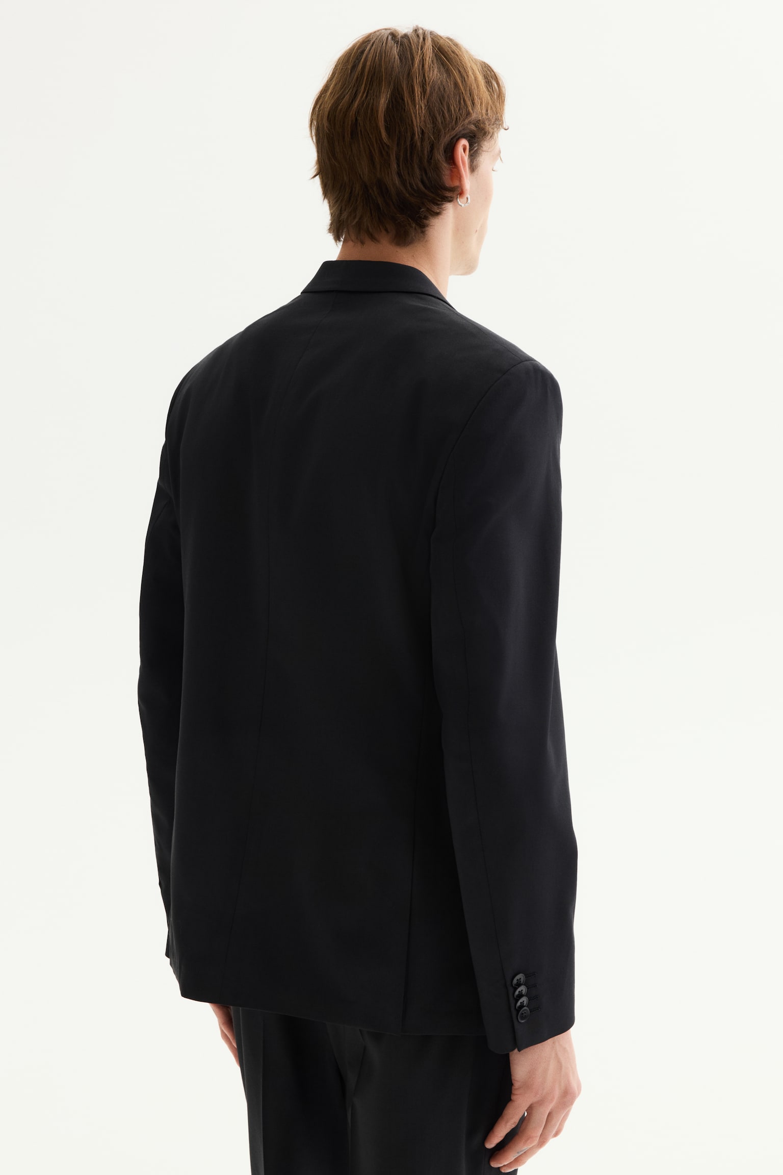 Slim Fit Wool-blend jacket - Black/Dark grey/Navy blue - 8