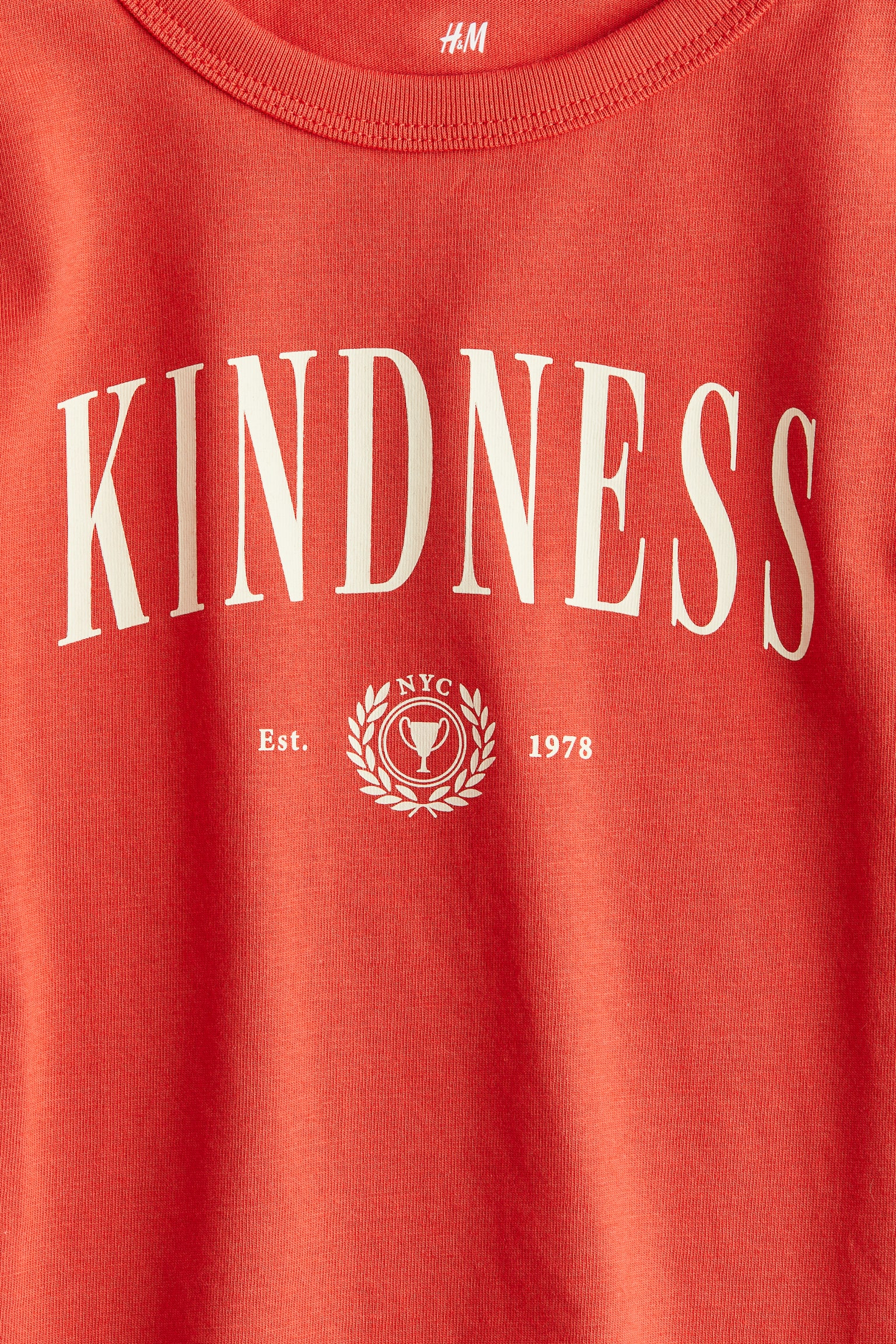 Cotton jersey T-shirt - Light red/Kindness/Natural white/Spotted/Light grey marl/NYC/Light yellow/Always Be Kind/Blue marl/Light green/Be Kind/Natural white/Patterned - 4