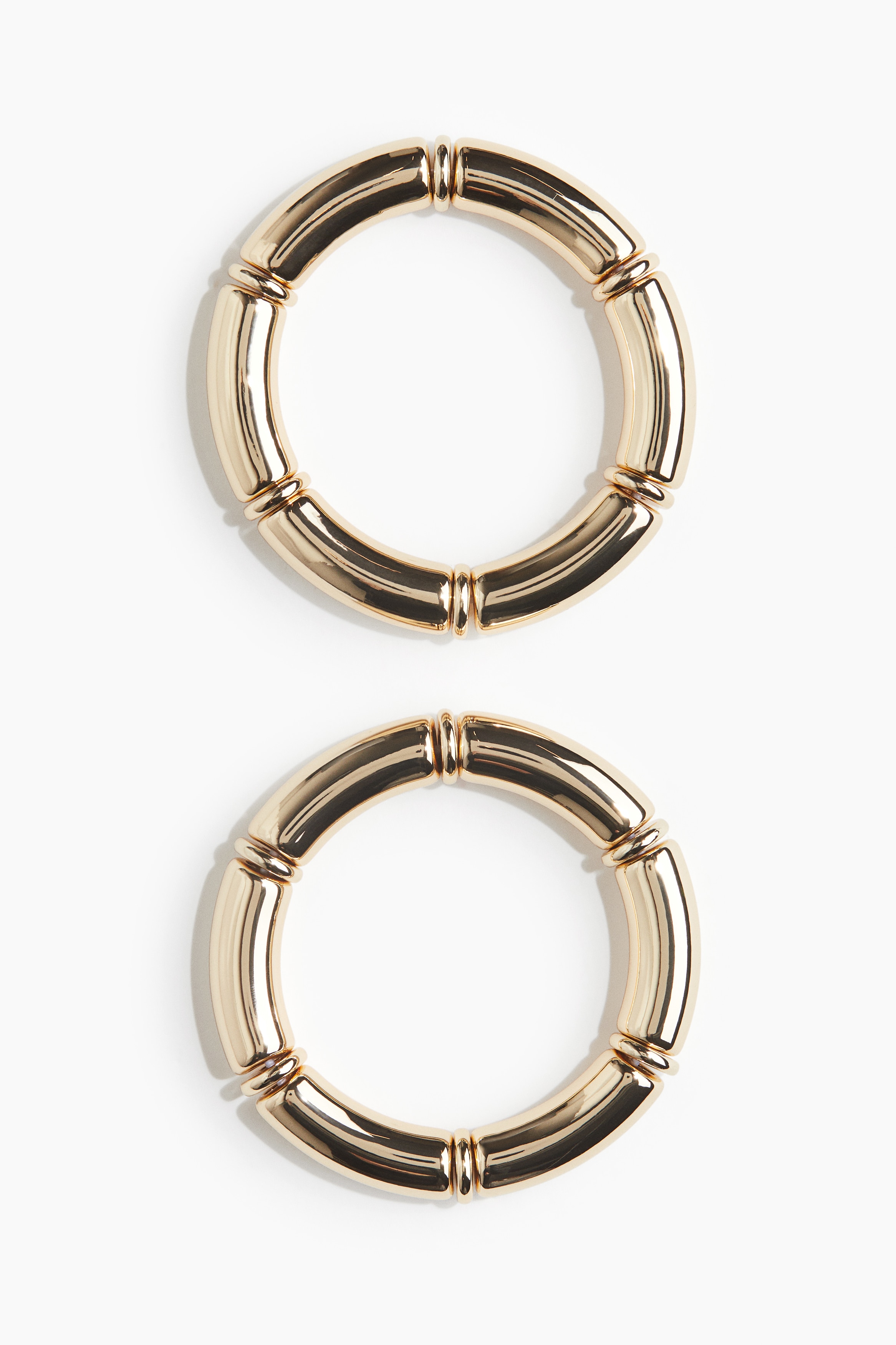 2-pack Bangle Bracelets - Gold colour