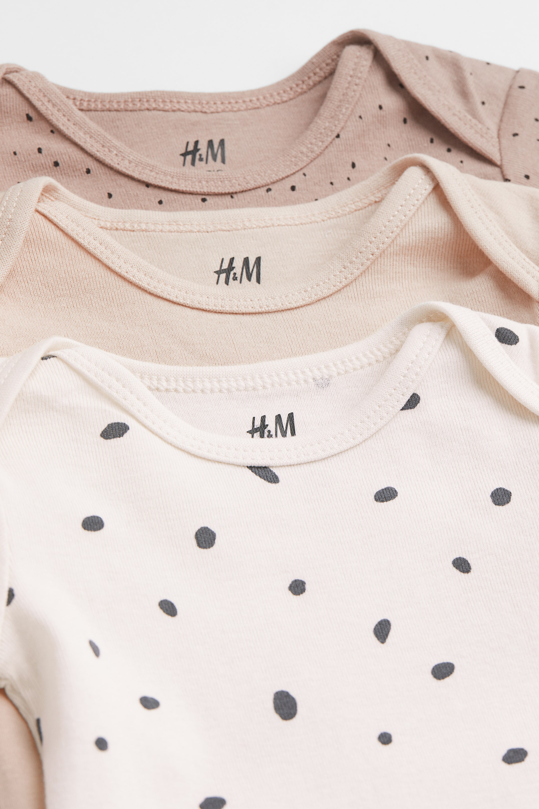 Visa större bild: 5-pack kortärmad body - Beige/Mörkgrå - BARN | H&M SE 3