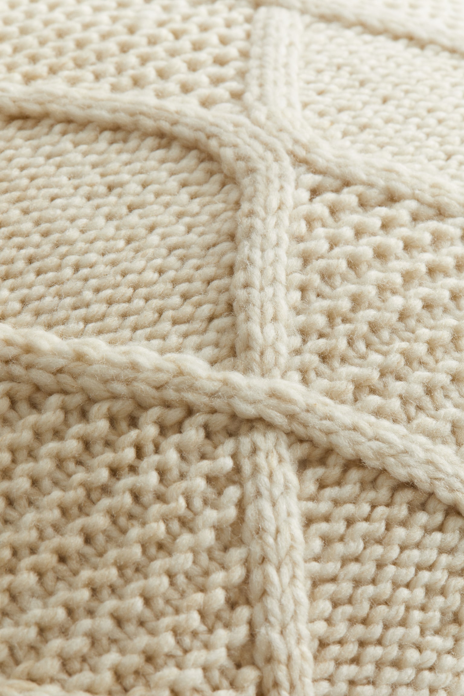 Knitted cushion cover - Light beige - 3