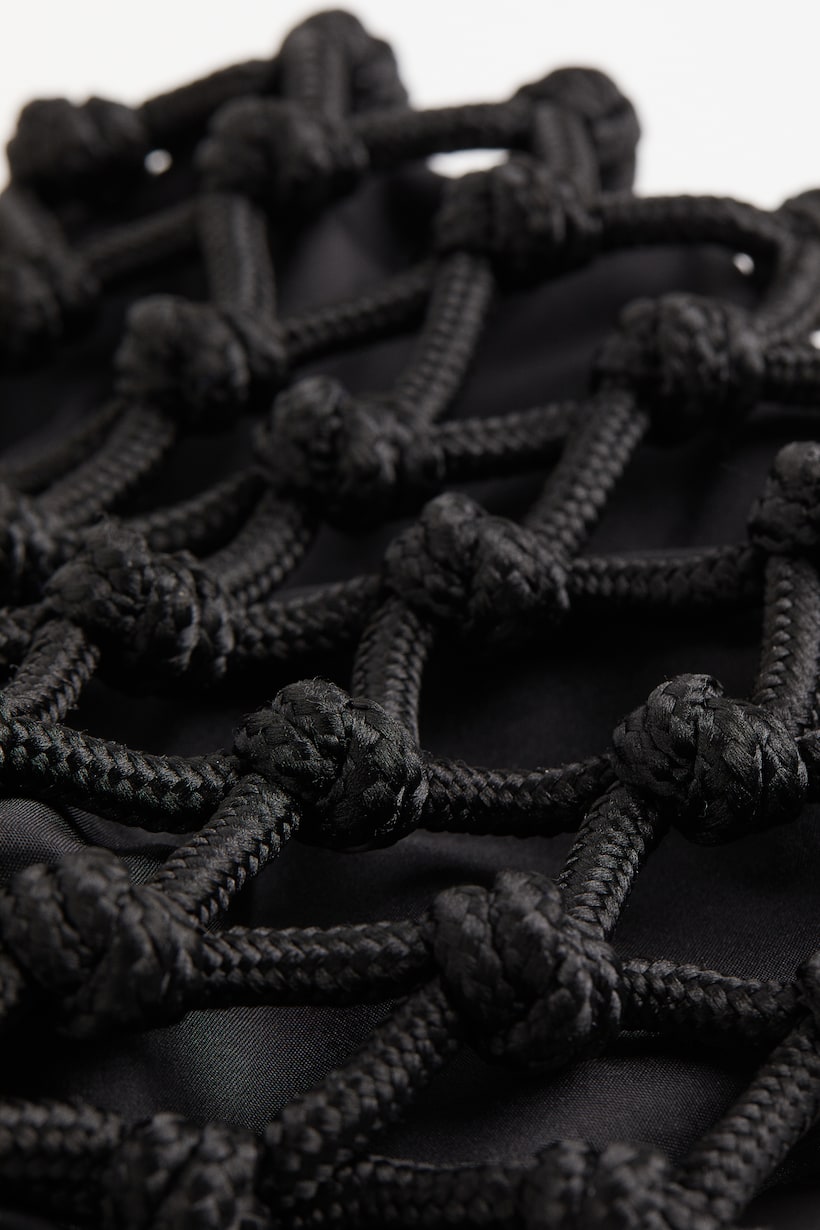 Small string pouch bag Black Ladies H&M GB