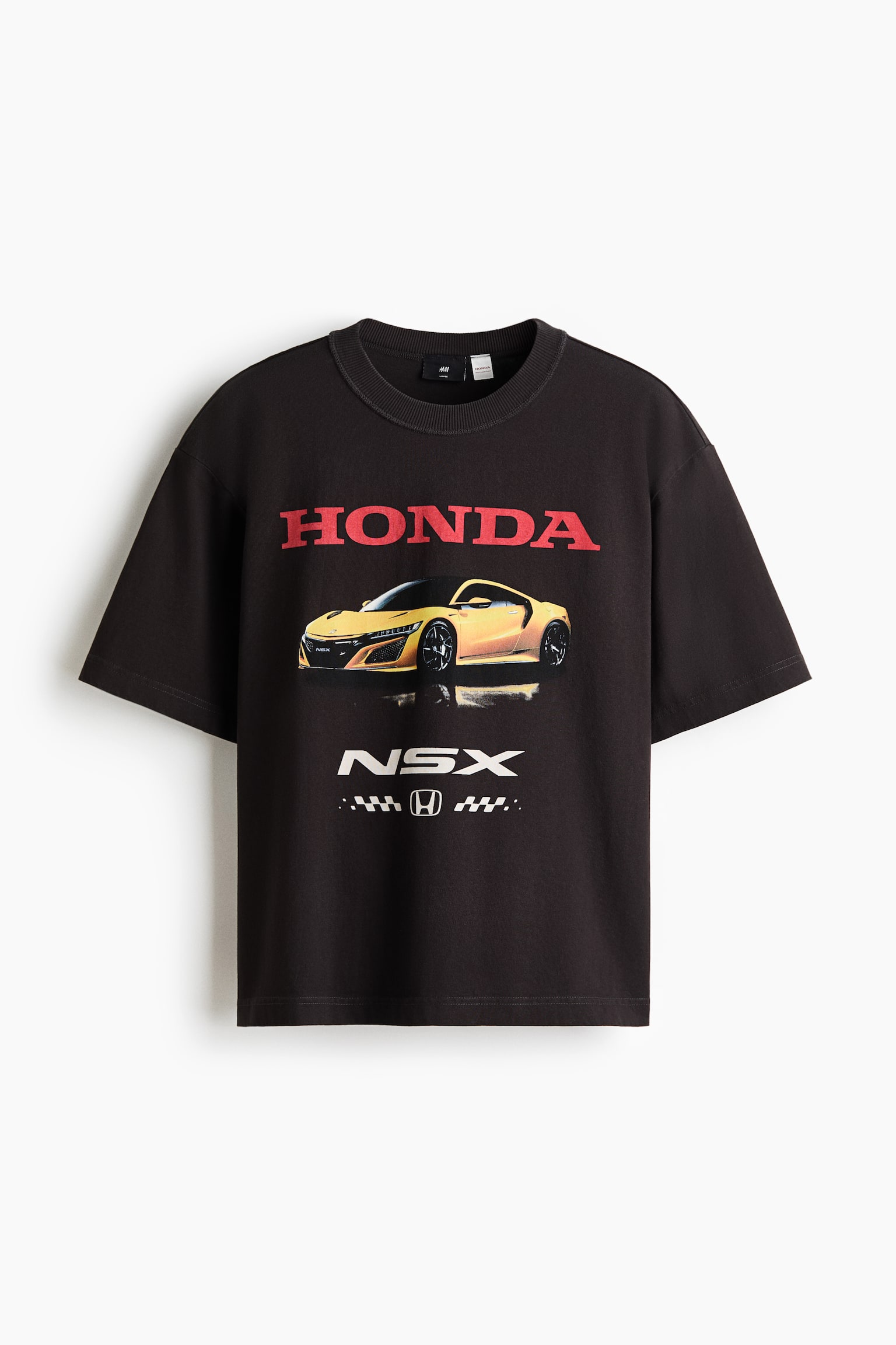 Loose Fit Printed T-shirt - Black/Honda - 2