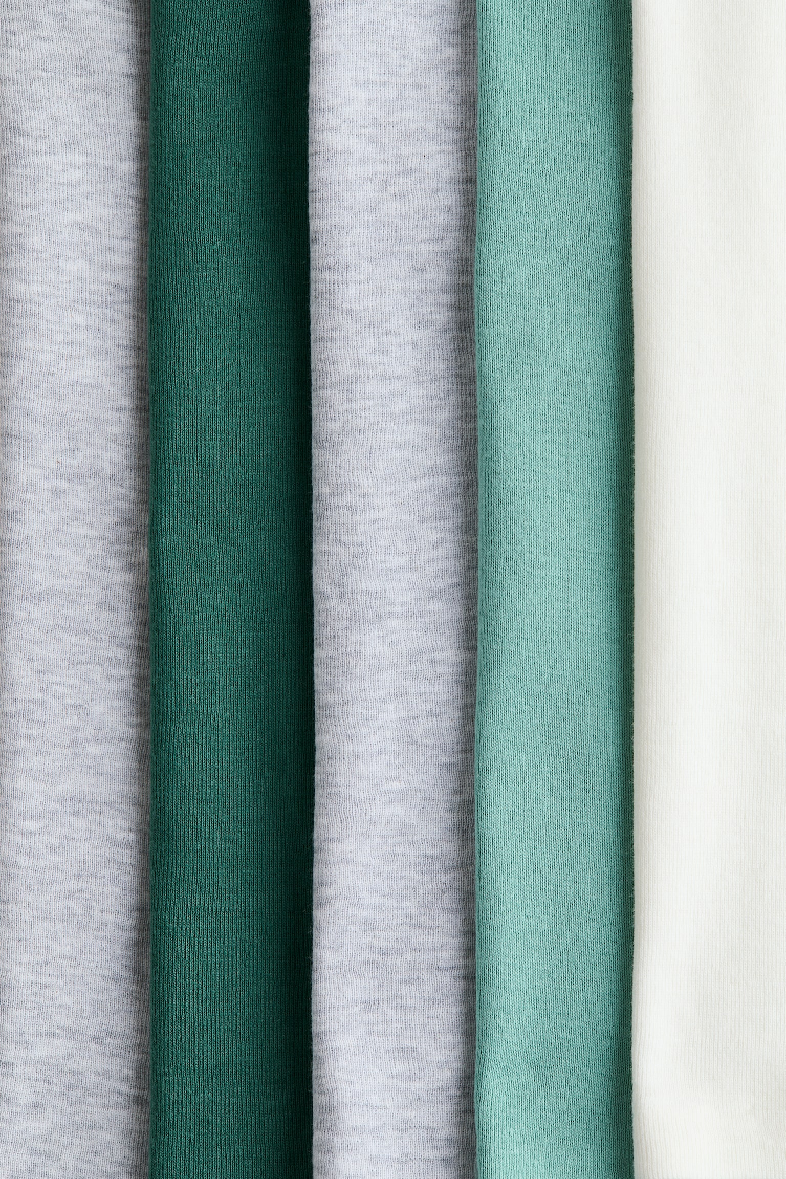 5-pack cotton vest tops - Cream/Green/Light grey marl/Mint green/Blue/White/Blue/White/Navy blue/White/Light blue/White - 2