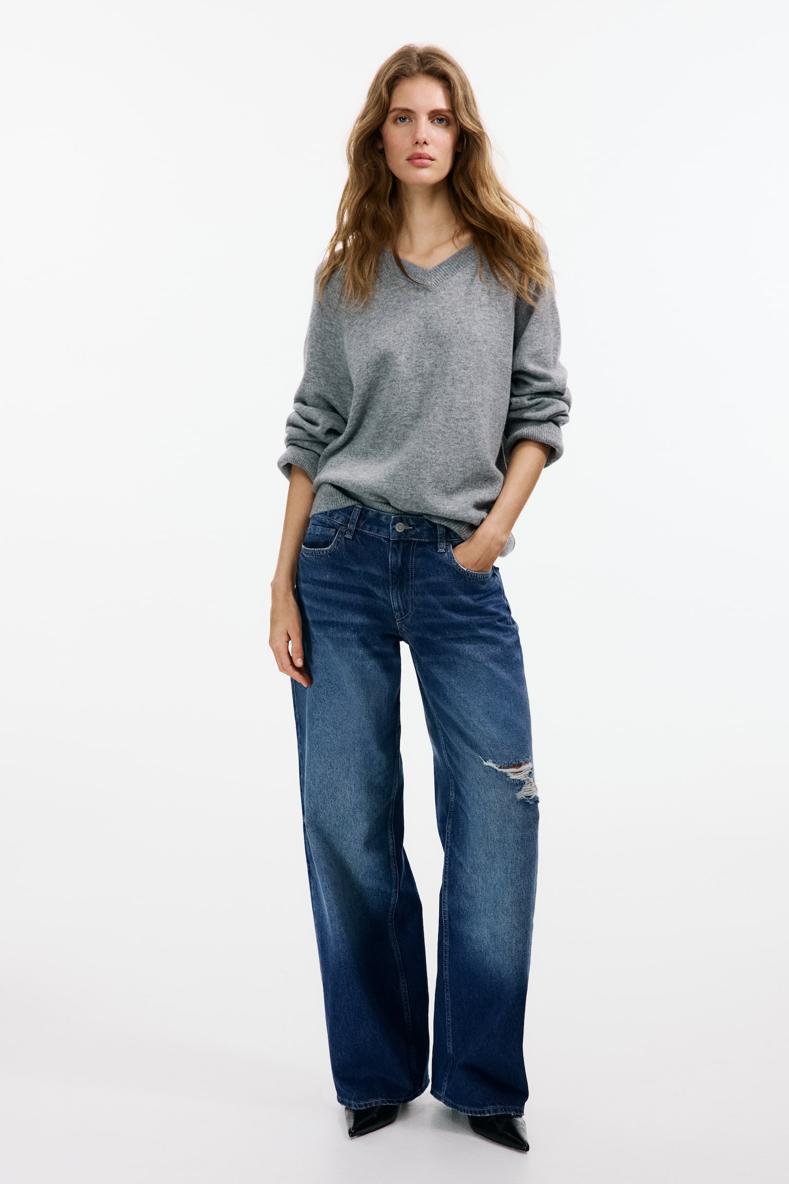 Baggy Low Waist Jeans - Blu denim scuro/Nero denim/Blu denim chiaro - 7
