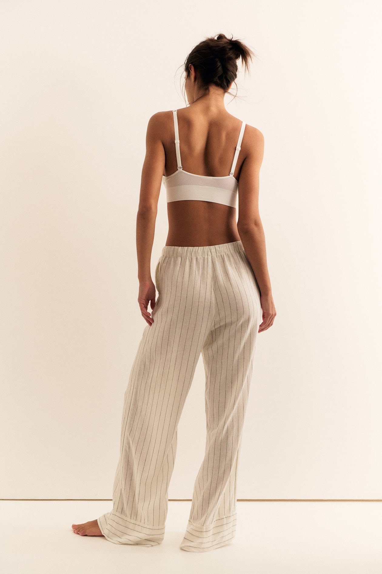 Wide-Leg Linen-Blend Pants - image 2