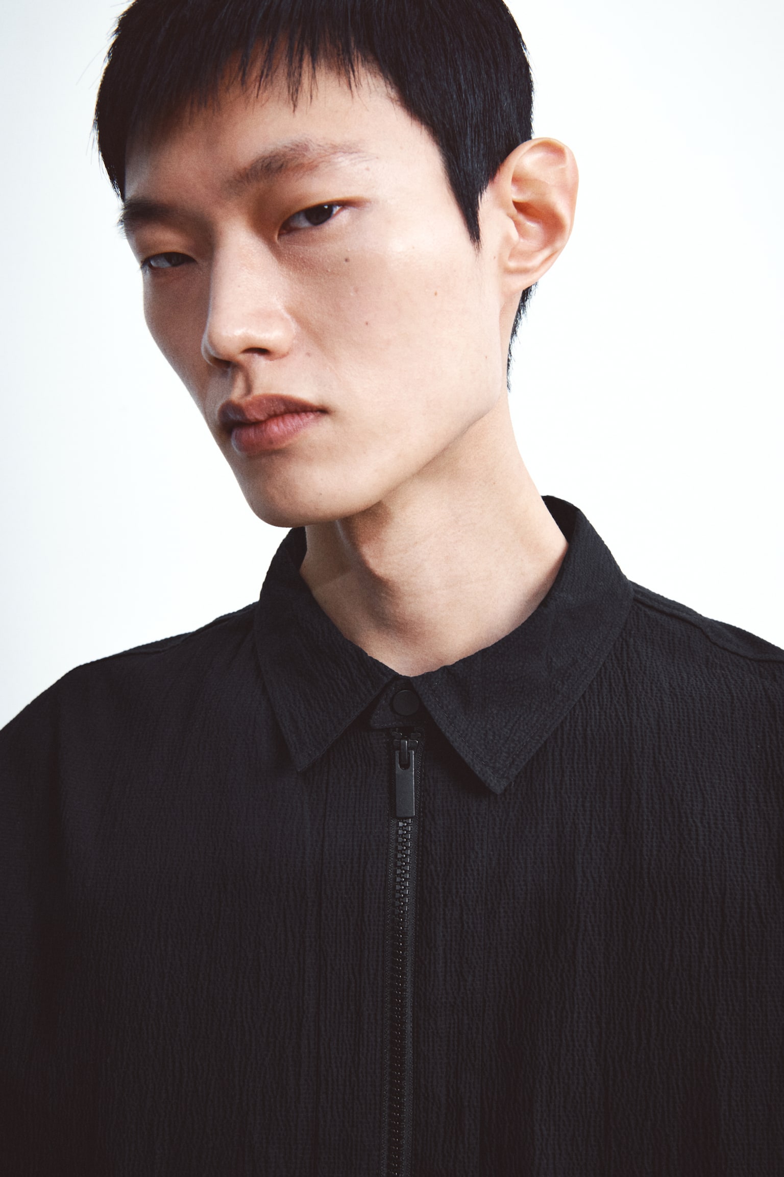 Short-Sleeved Jacket - Black/Beige/Light khaki green - 6