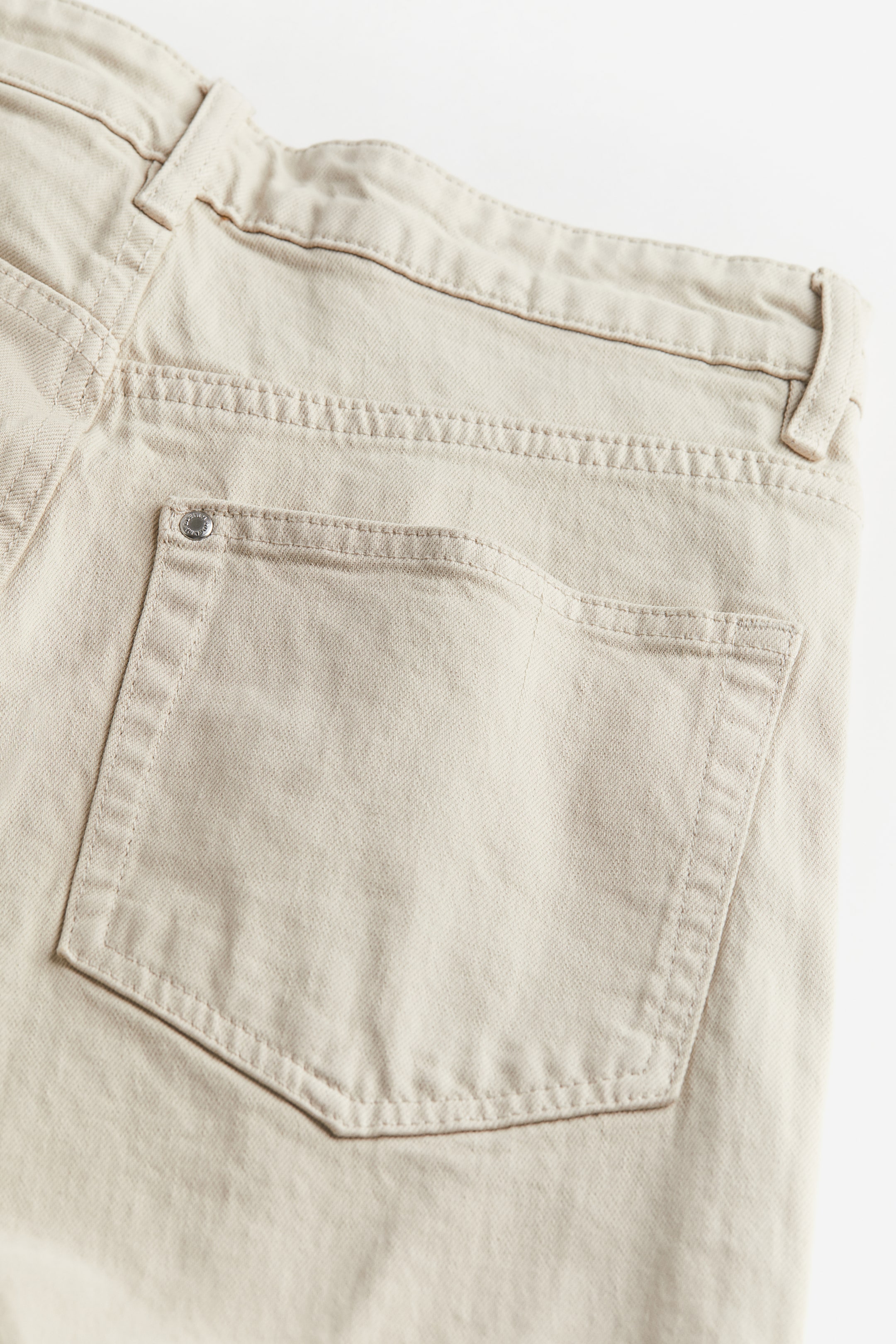 Wide High Cropped Jeans - Light beige - Ladies | H&M GB 5