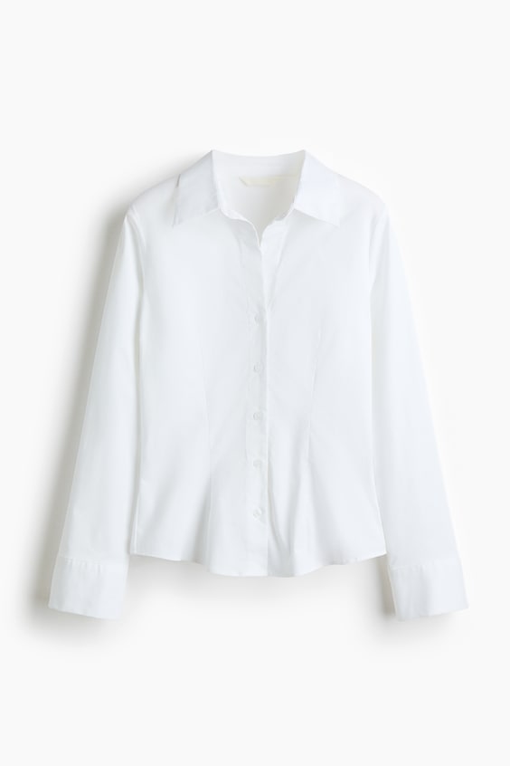 Женские рубашки H&M Fitted Shirt